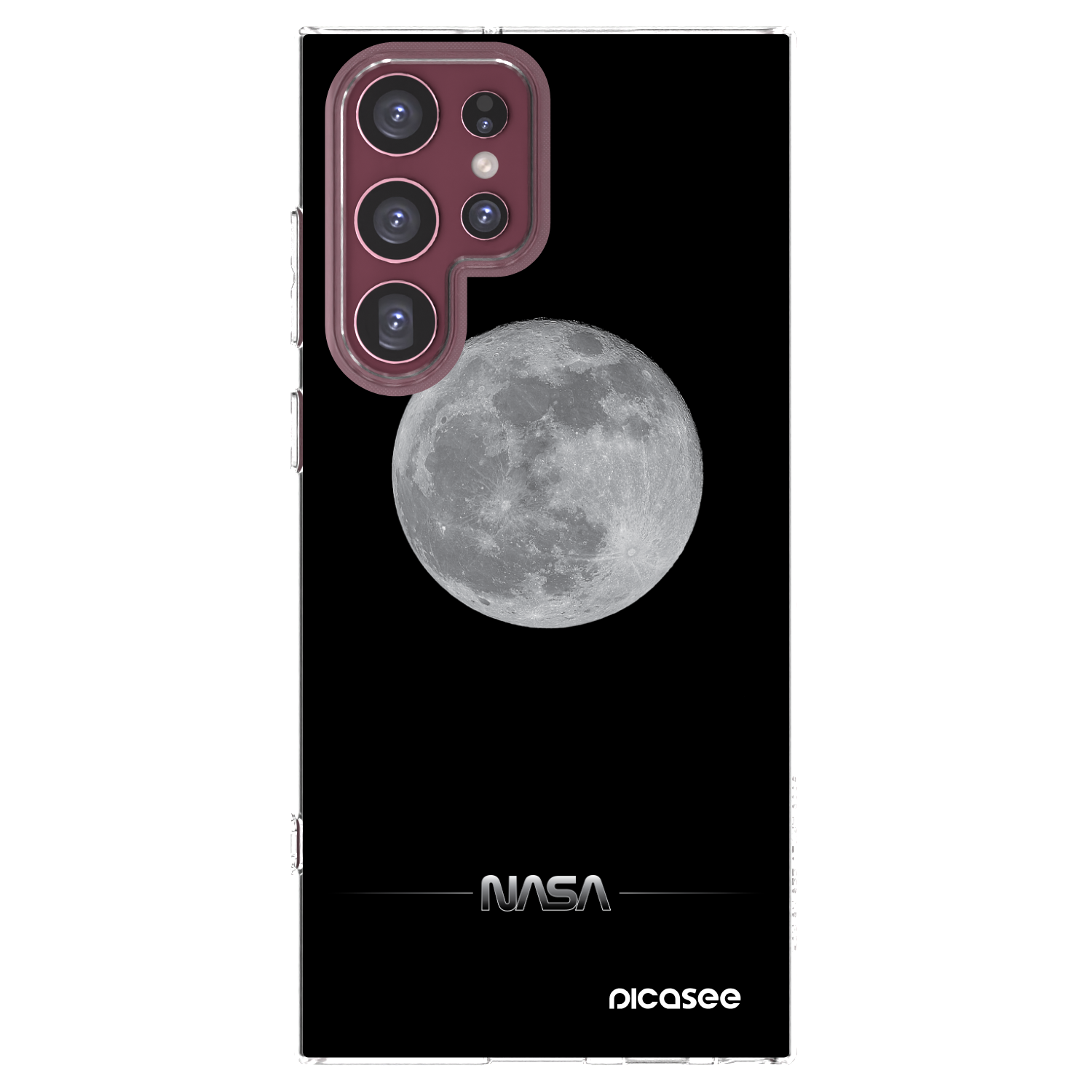 Picasee διαφανής θήκη σιλικόνης Samsung Galaxy S22 Ultra 5G - Moon Minimal