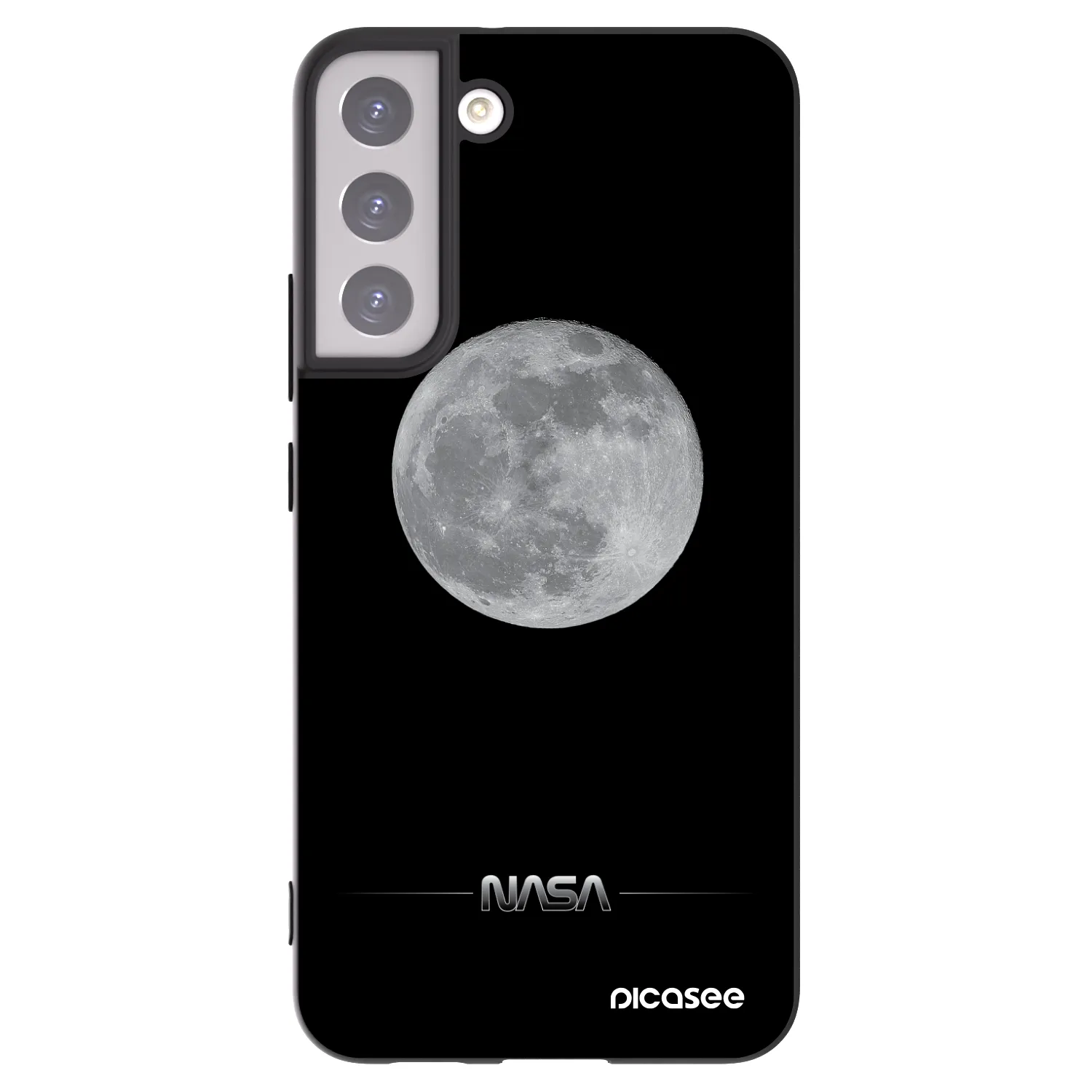 Picasee Μαύρη θήκη σιλικόνης για Samsung Galaxy S22+ 5G - Moon Minimal