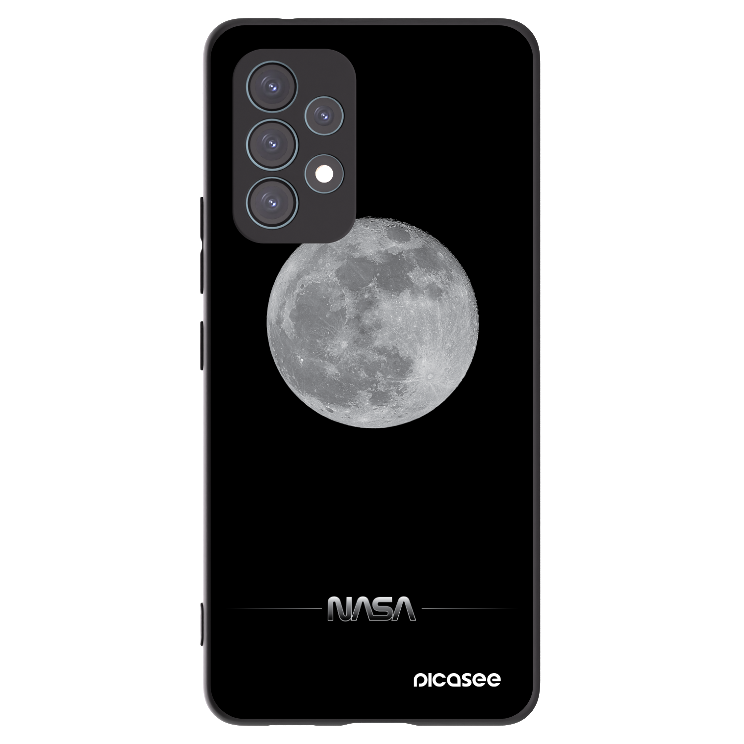 Picasee Μαύρη θήκη σιλικόνης για Samsung Galaxy A53 5G A536 - Moon Minimal