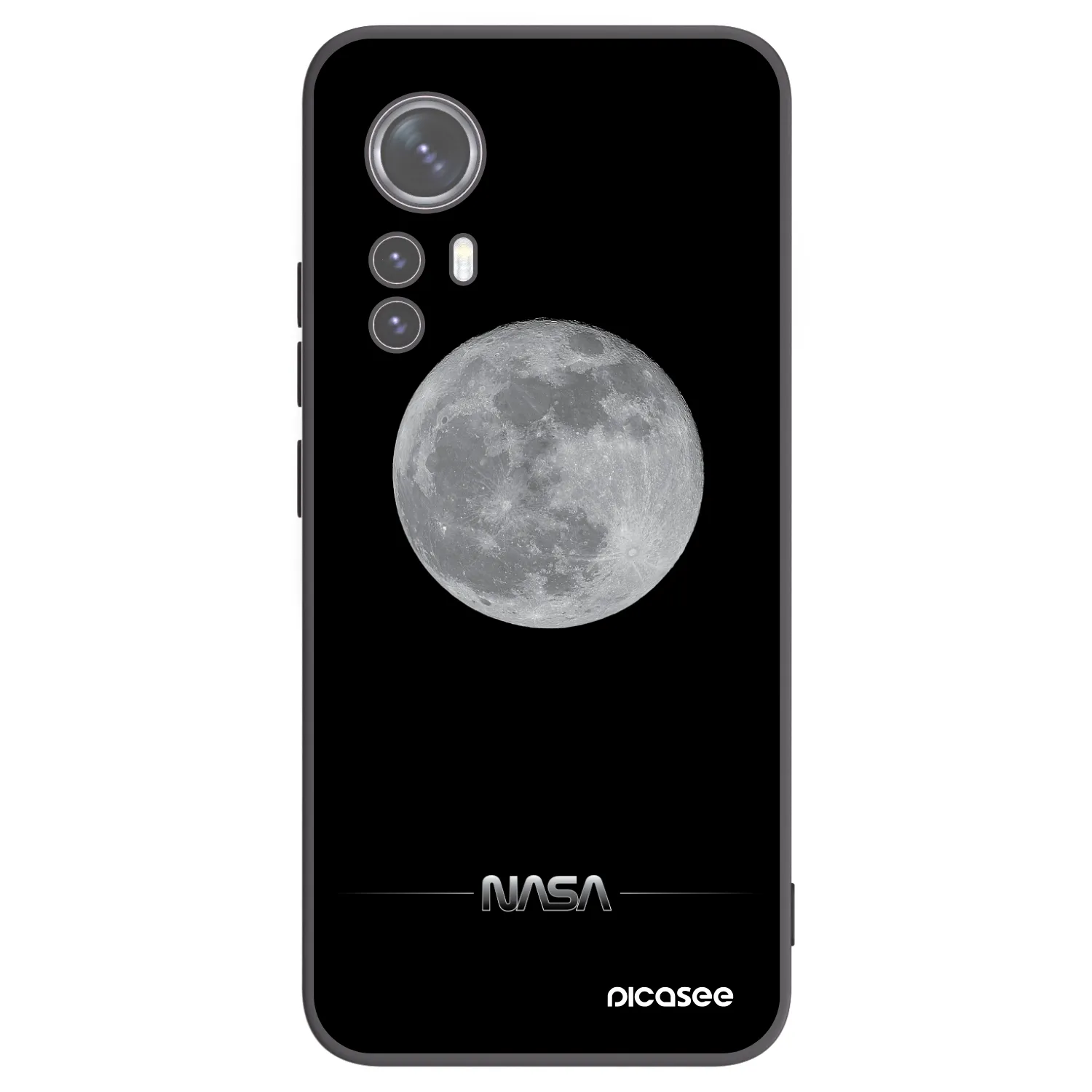 Picasee Μαύρη θήκη σιλικόνης για Xiaomi 12 - Moon Minimal