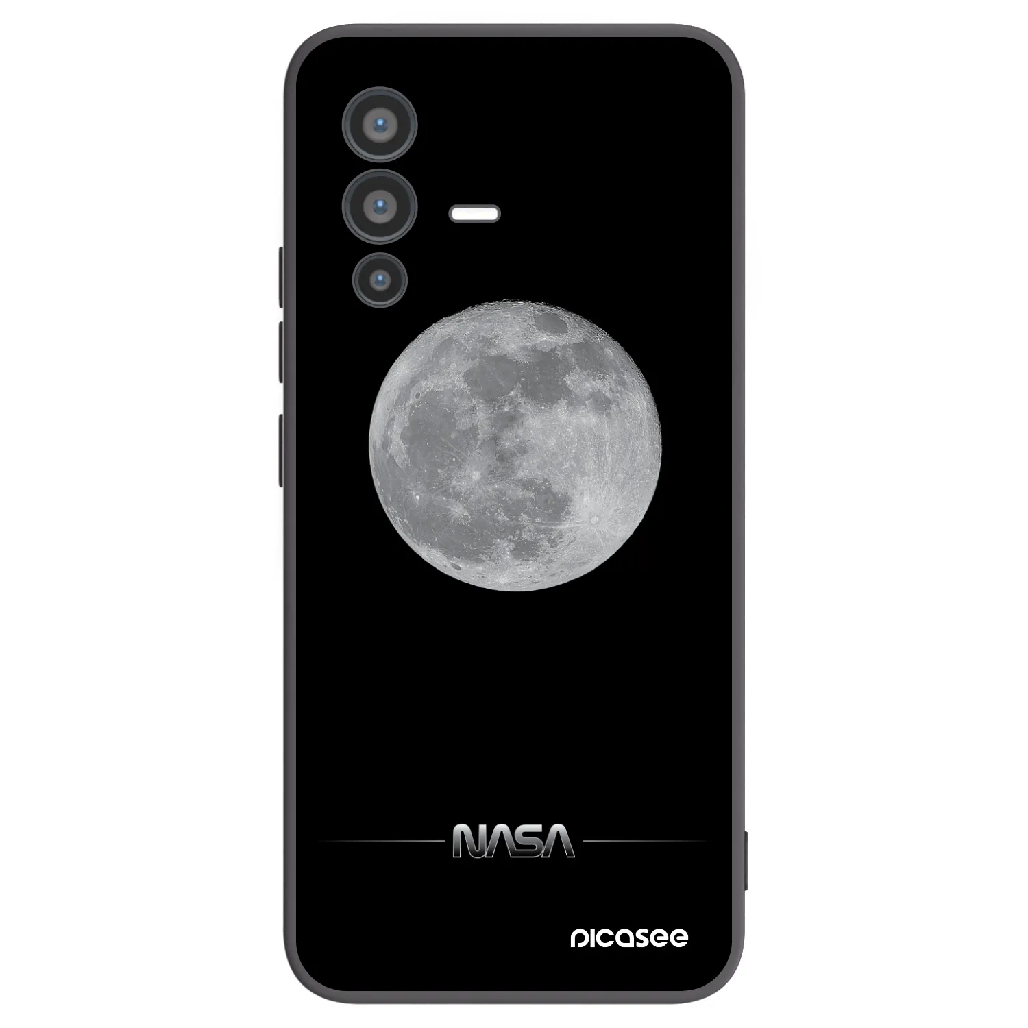 Picasee Μαύρη θήκη σιλικόνης για Vivo V23 5G - Moon Minimal