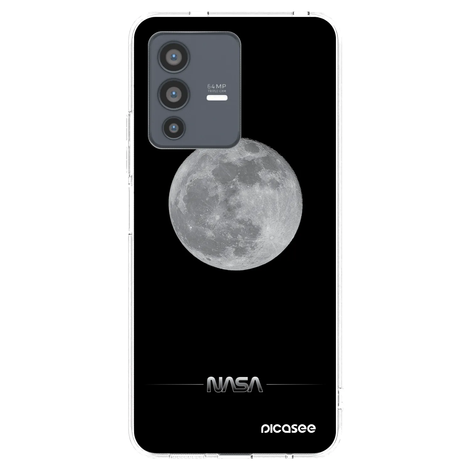 Picasee διαφανής θήκη σιλικόνης Vivo V23 5G - Moon Minimal