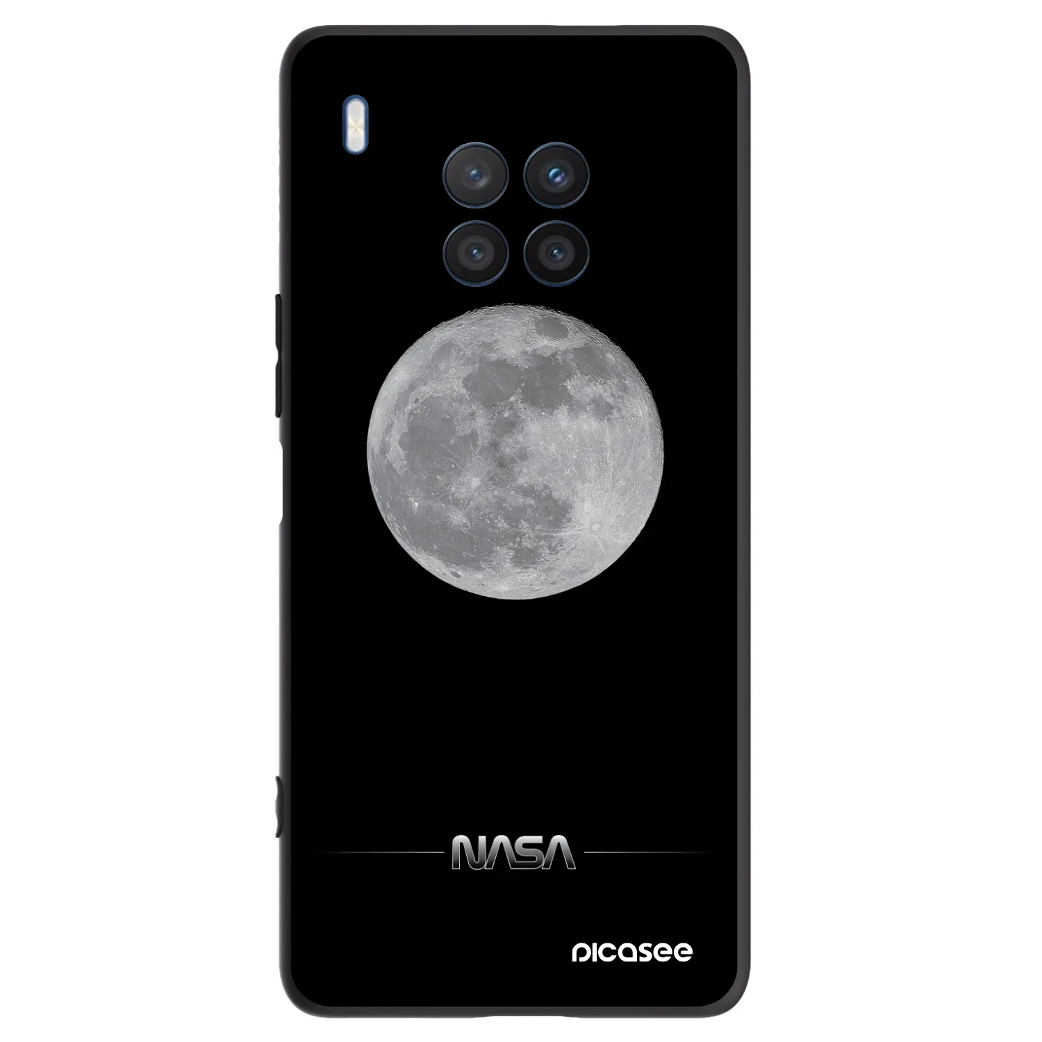 Picasee Μαύρη θήκη σιλικόνης για Honor 50 Lite - Moon Minimal