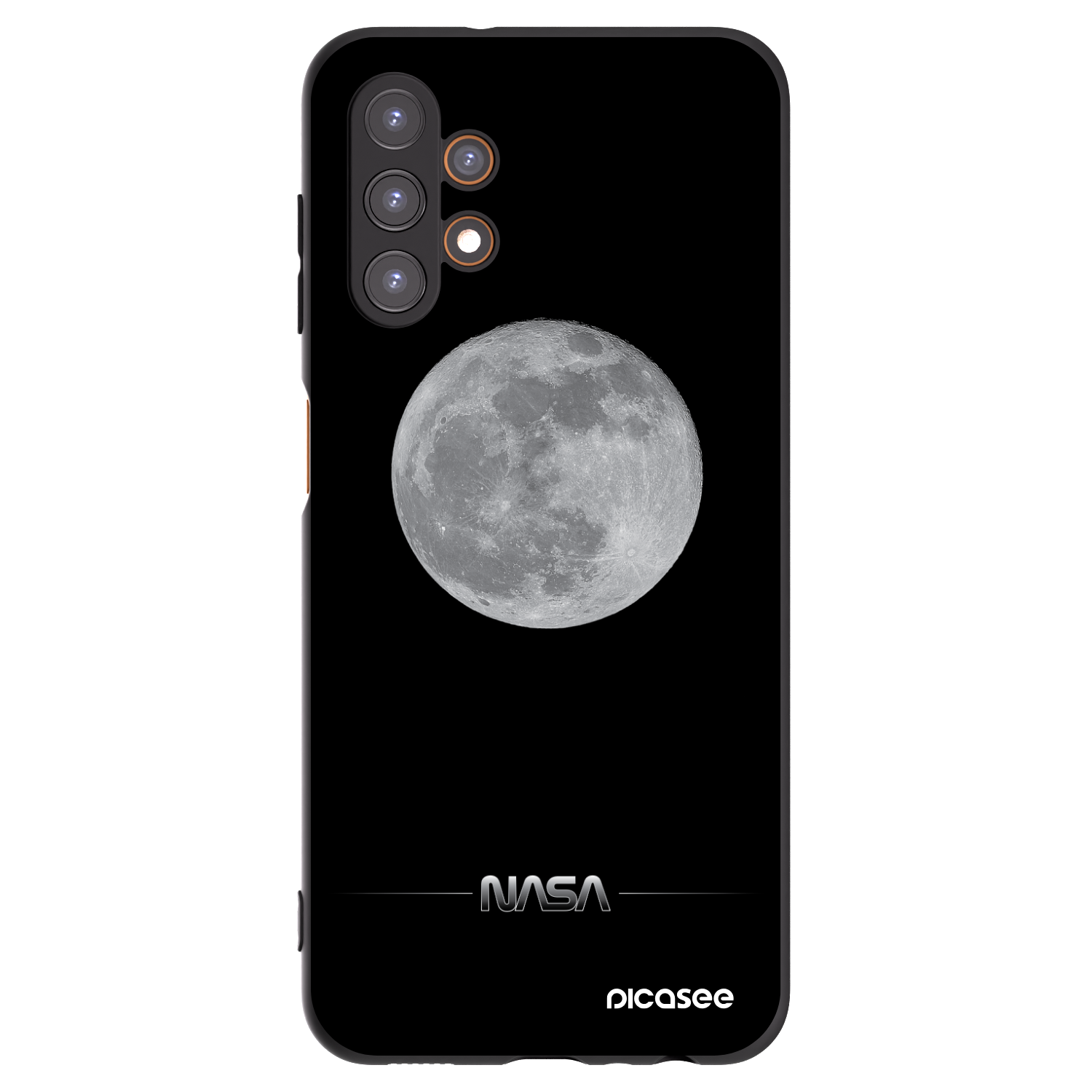 Picasee Μαύρη θήκη σιλικόνης για Samsung Galaxy A13 4G A135 - Moon Minimal
