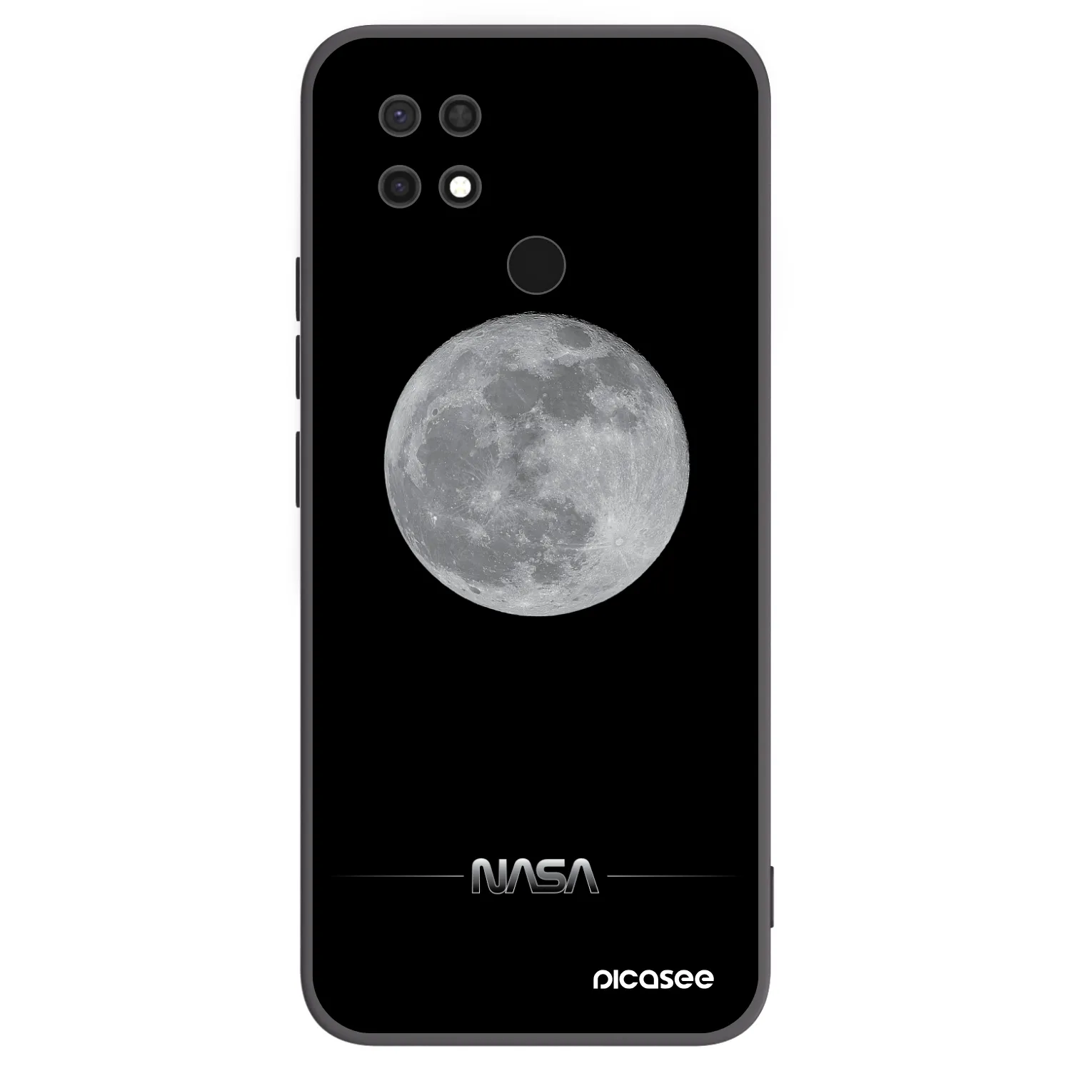 Picasee Μαύρη θήκη σιλικόνης για Xiaomi Redmi 10C - Moon Minimal