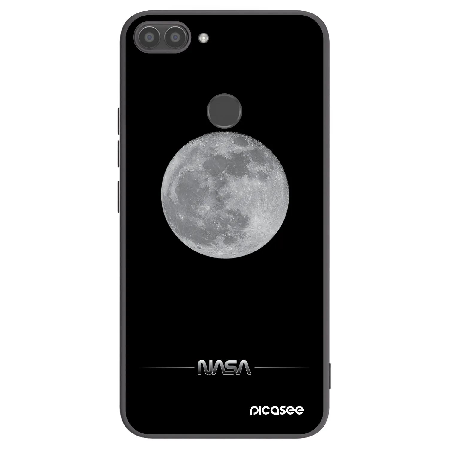 Picasee Μαύρη θήκη σιλικόνης για Huawei P Smart - Moon Minimal