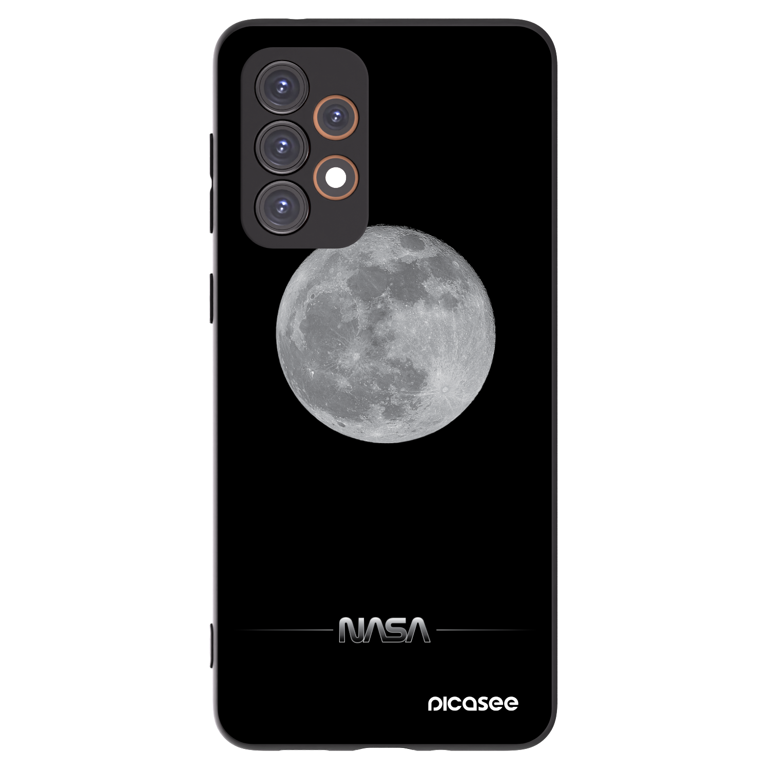 Picasee Μαύρη θήκη σιλικόνης για Samsung Galaxy A33 5G A336 - Moon Minimal