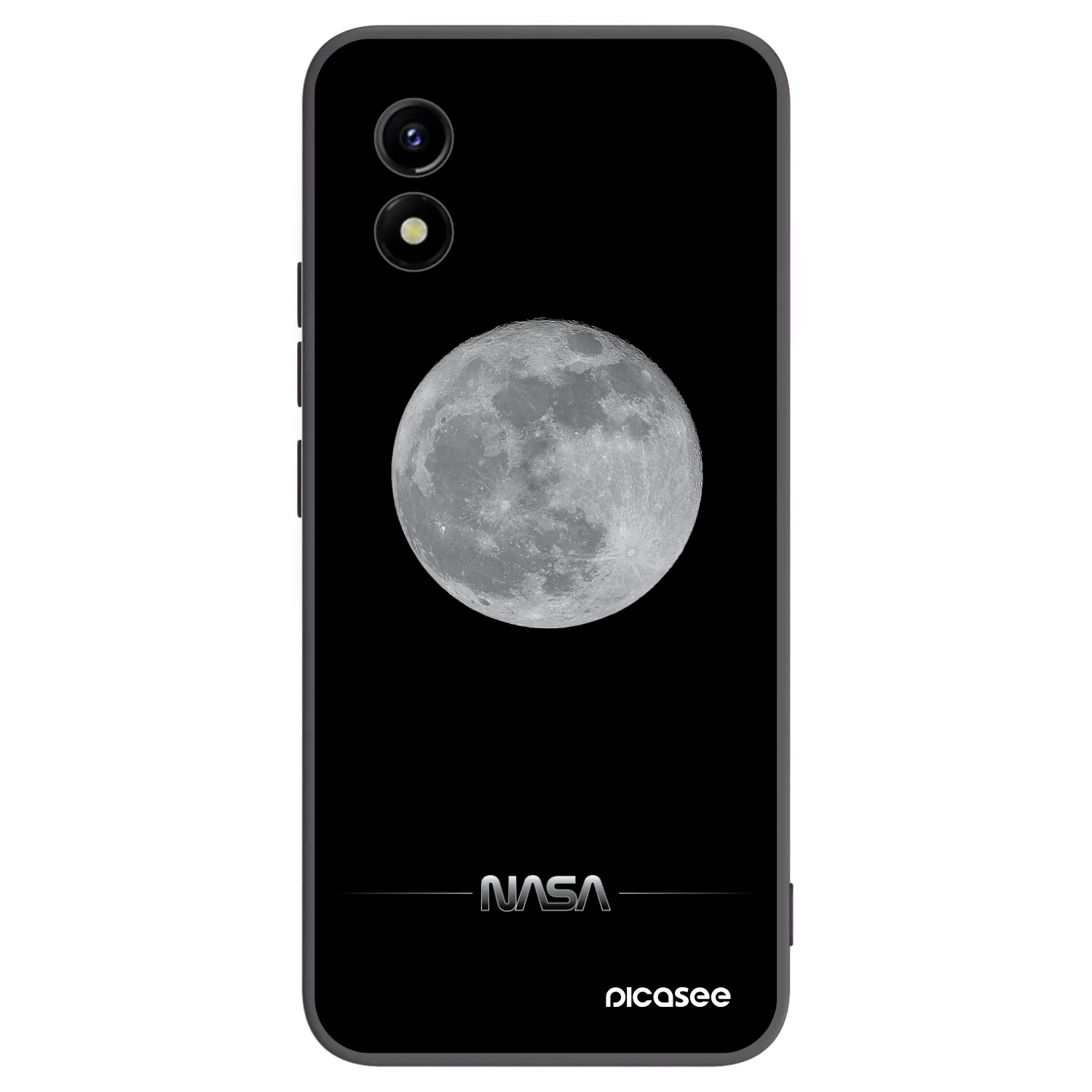 Picasee Μαύρη θήκη σιλικόνης για Vivo Y01 - Moon Minimal