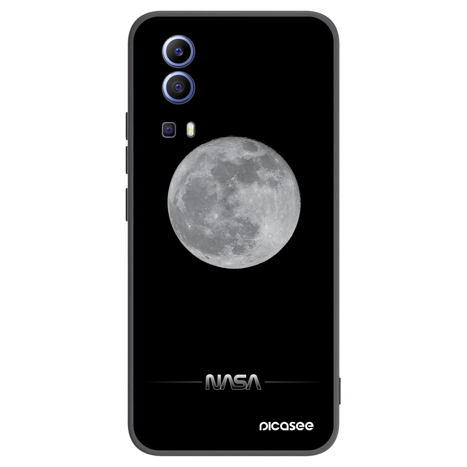 Picasee Μαύρη θήκη σιλικόνης για Vivo Y52 5G - Moon Minimal