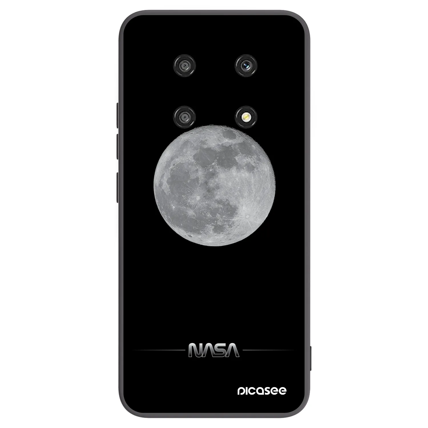 Picasee Μαύρη θήκη σιλικόνης για Honor Magic4 Lite 5G - Moon Minimal