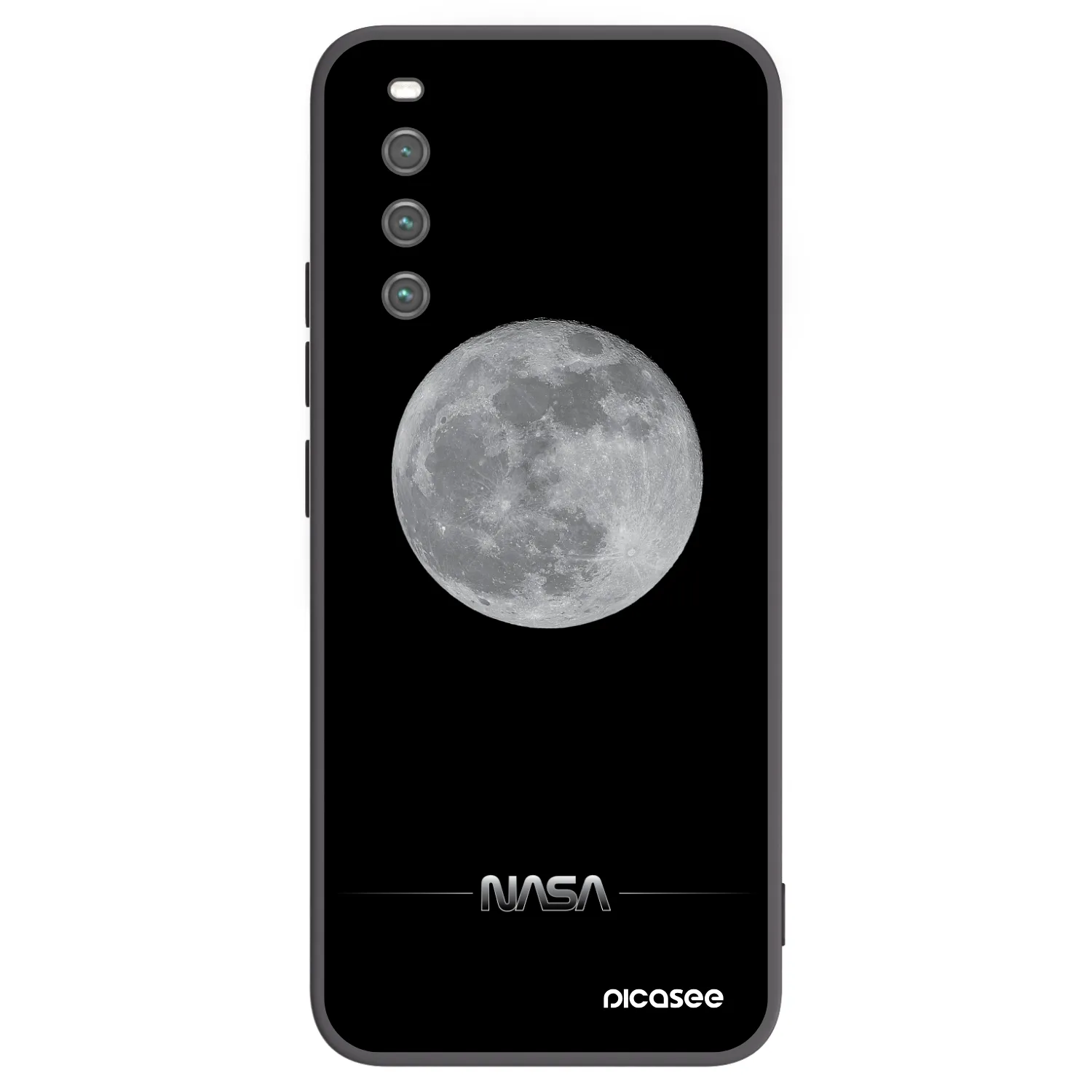 Picasee Μαύρη θήκη σιλικόνης για Sony Xperia 10 IV 5G - Moon Minimal