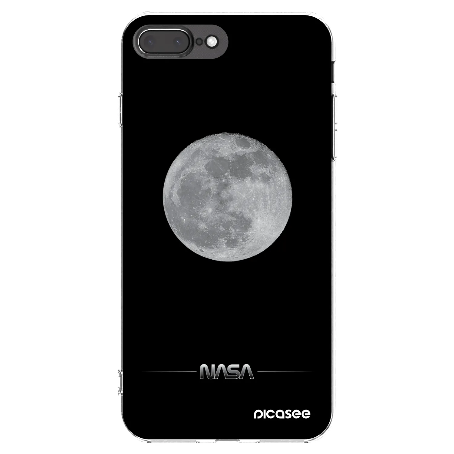 Picasee διαφανής θήκη σιλικόνης Apple iPhone 8 Plus - Moon Minimal