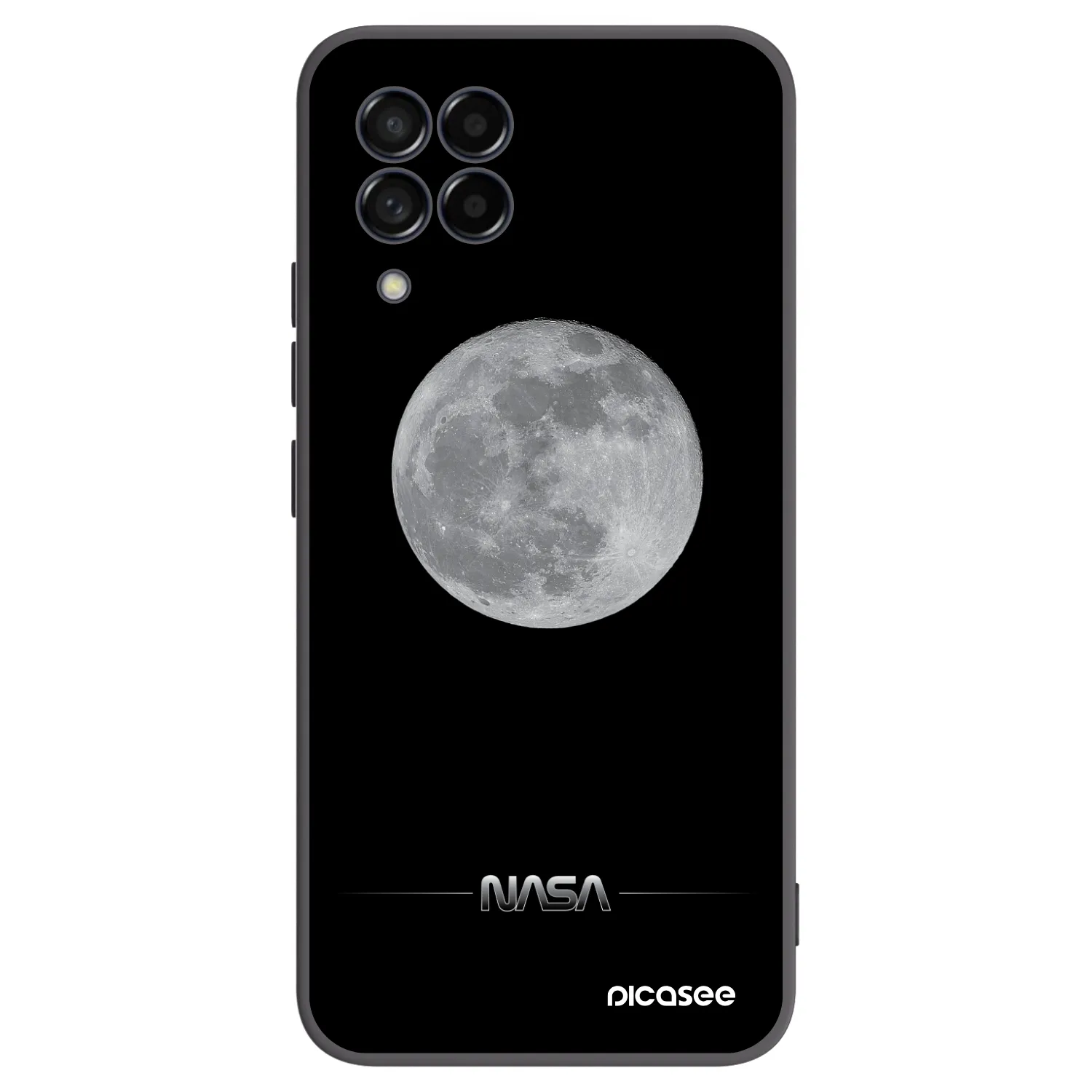 Picasee Μαύρη θήκη σιλικόνης για Samsung Galaxy M53 5G - Moon Minimal