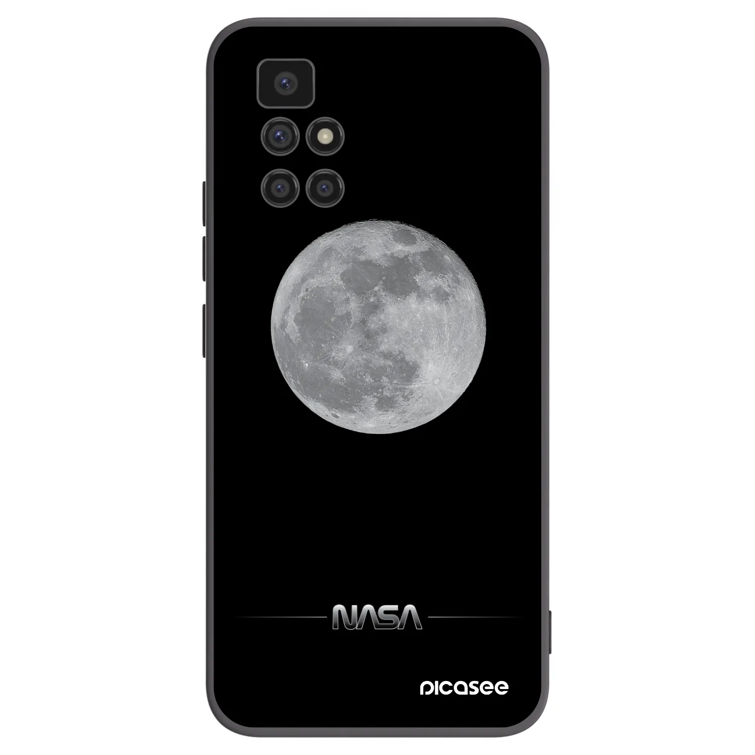 Picasee Μαύρη θήκη σιλικόνης για Xiaomi Redmi 10 (2022) - Moon Minimal