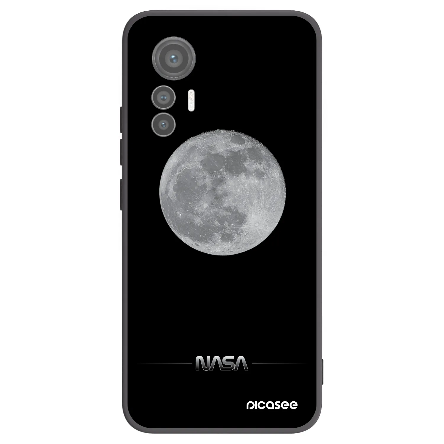 Picasee Μαύρη θήκη σιλικόνης για Xiaomi 12 Lite - Moon Minimal