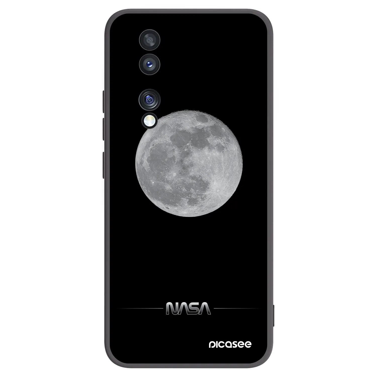 Picasee Μαύρη θήκη σιλικόνης για Honor 70 - Moon Minimal
