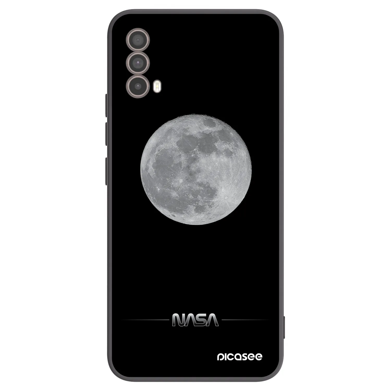 Picasee Μαύρη θήκη σιλικόνης για Motorola Moto E40 - Moon Minimal