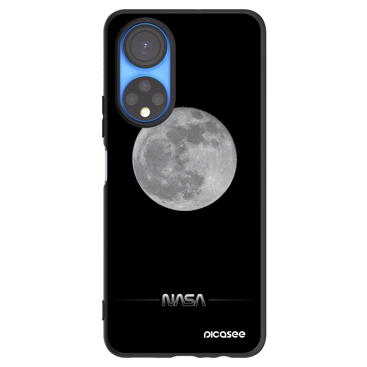 Picasee Μαύρη θήκη σιλικόνης για Honor X7 - Moon Minimal