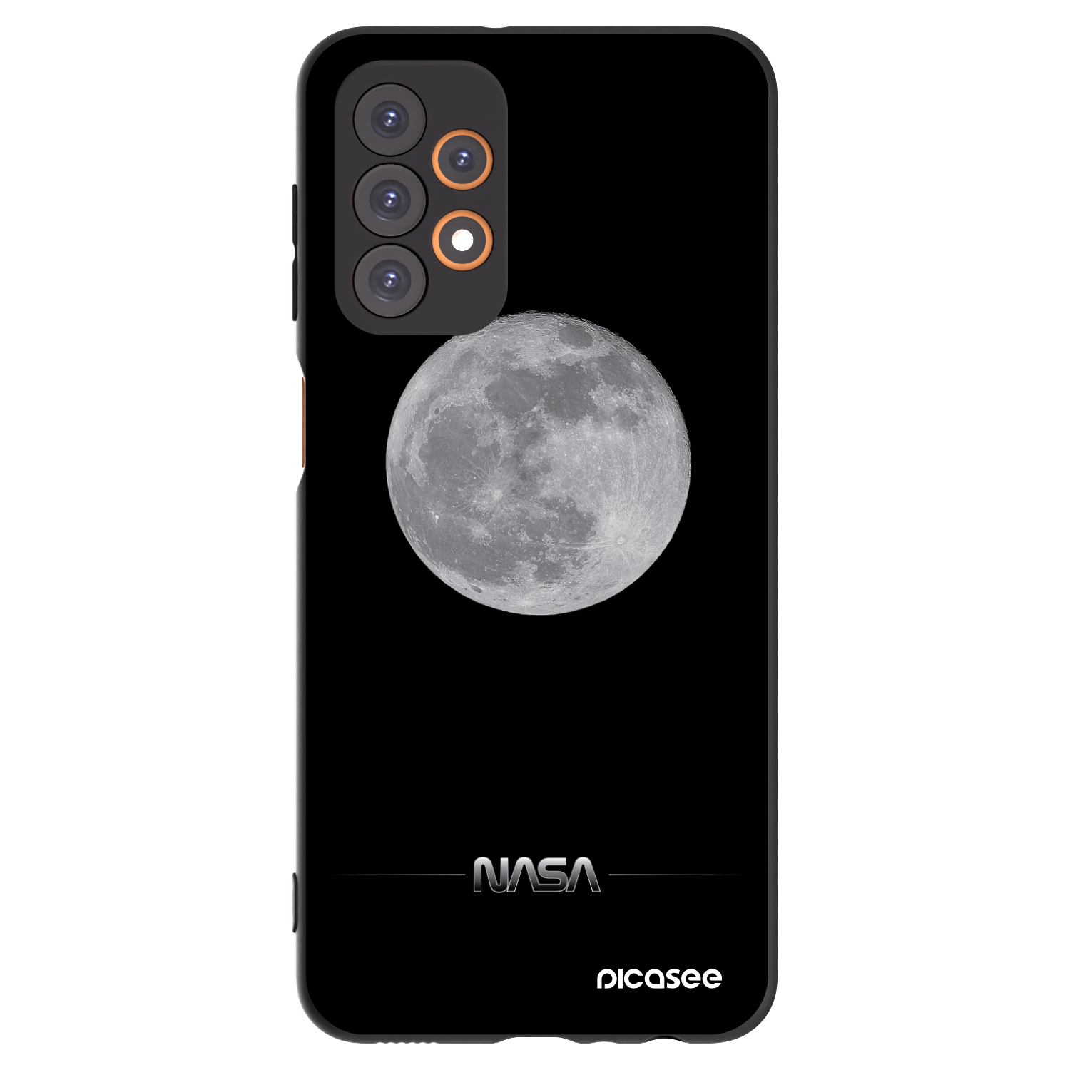 Picasee Μαύρη θήκη σιλικόνης για Samsung Galaxy A23 A235F 4G - Moon Minimal