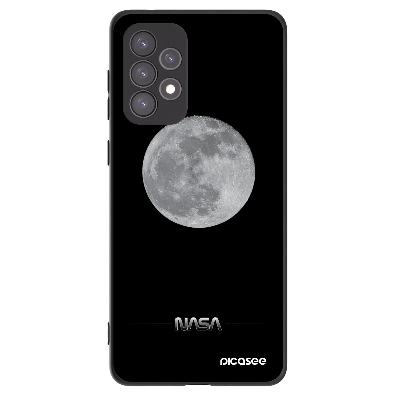 Picasee Μαύρη θήκη σιλικόνης για Samsung Galaxy A73 5G - Moon Minimal