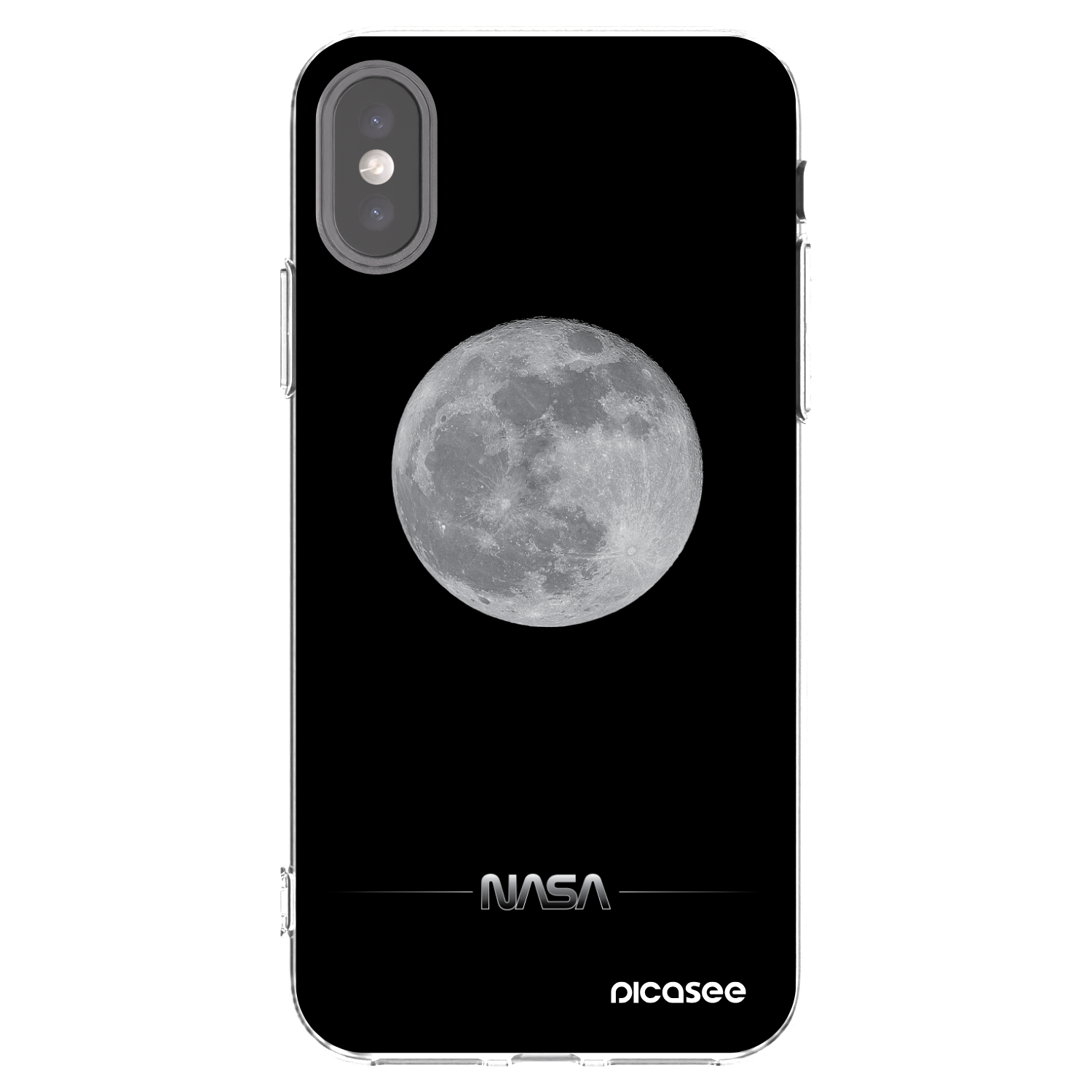 Picasee διαφανής θήκη σιλικόνης Apple iPhone X/XS - Moon Minimal
