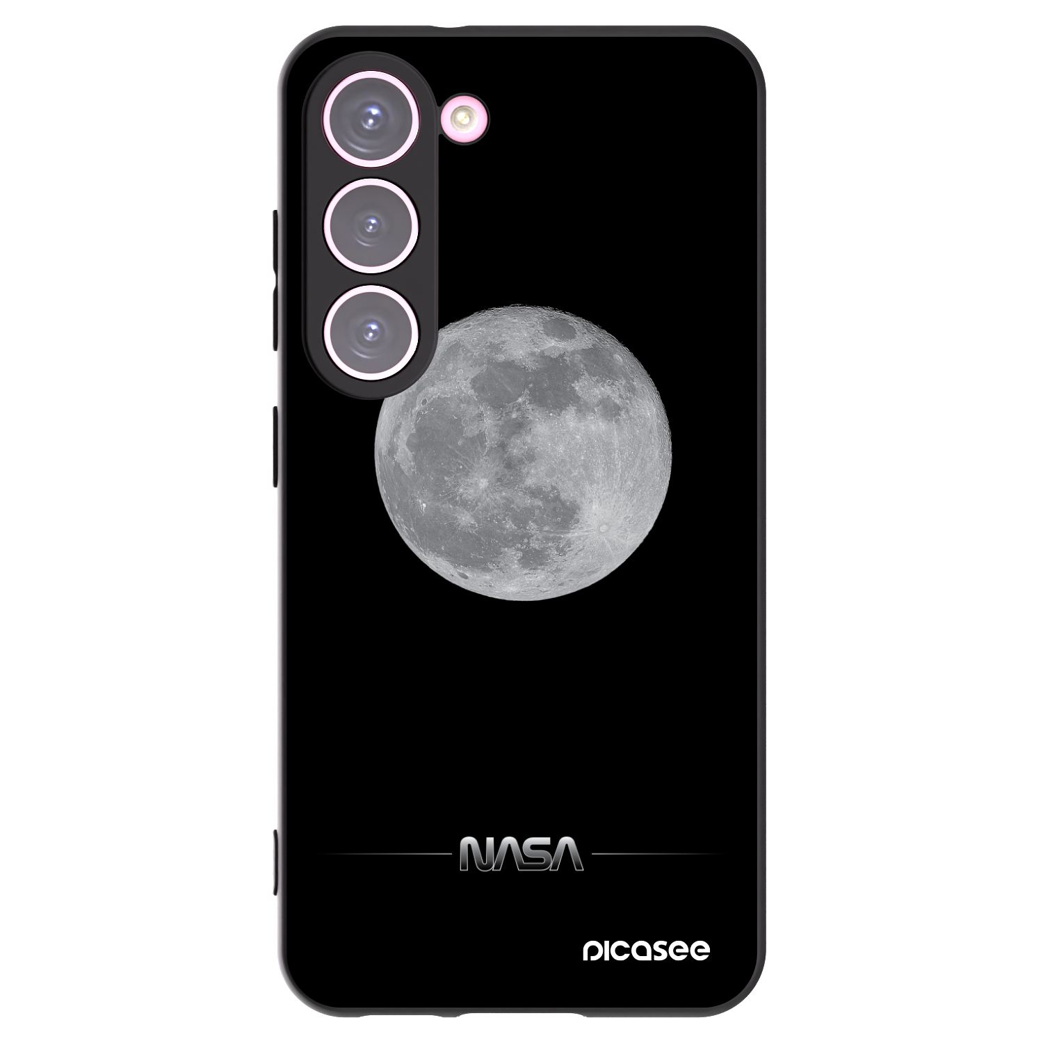 Picasee Μαύρη θήκη σιλικόνης για Samsung Galaxy S23 5G - Moon Minimal