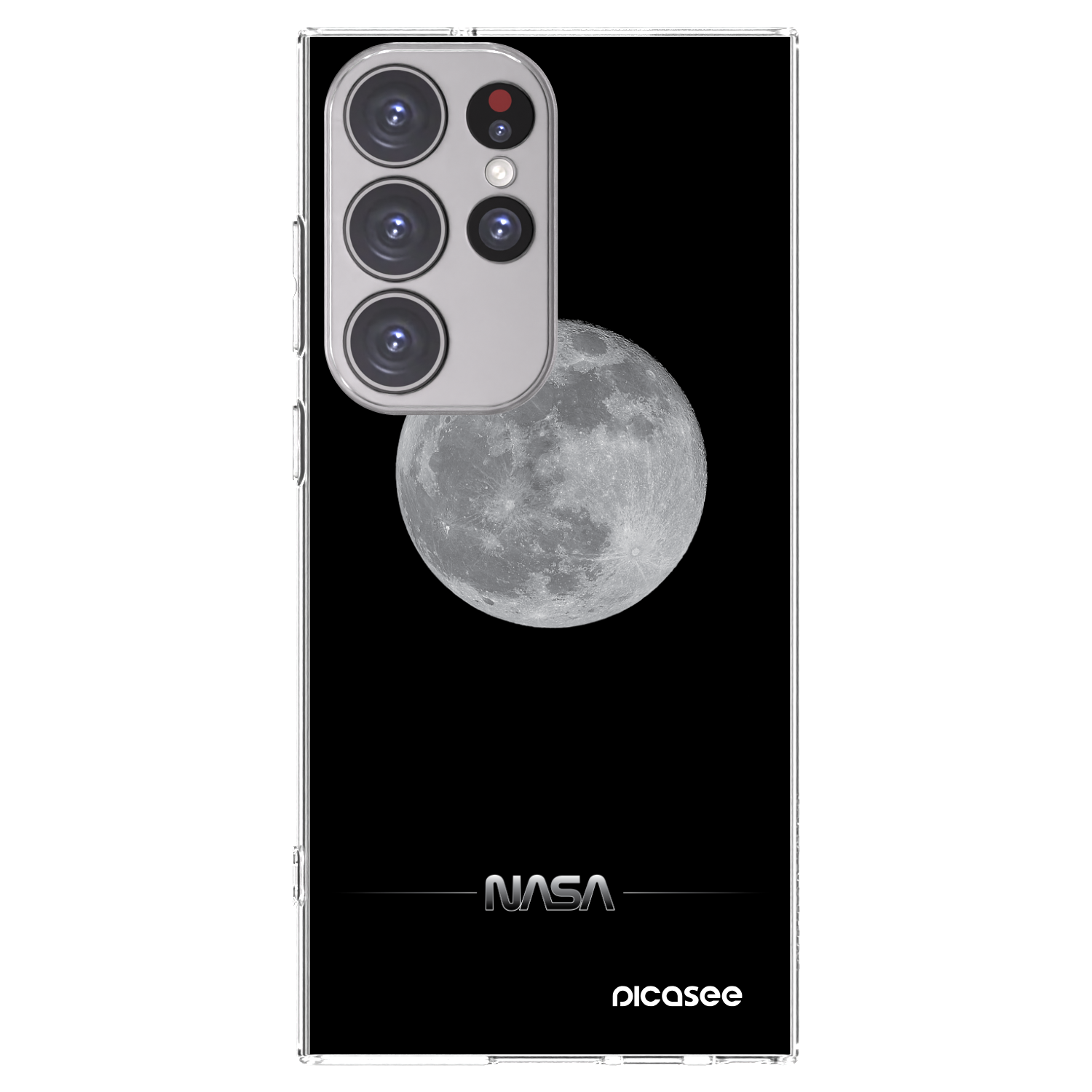 Picasee διαφανής θήκη σιλικόνης Samsung Galaxy S23 Ultra 5G - Moon Minimal
