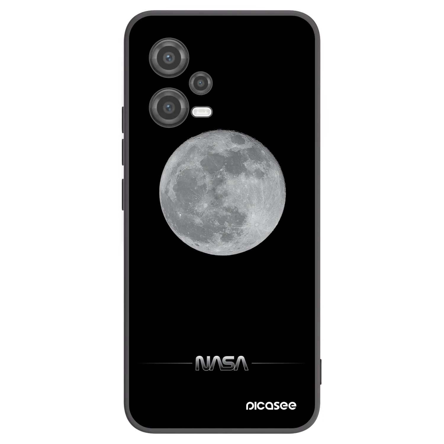 Picasee Μαύρη θήκη σιλικόνης για Xiaomi Poco X5 - Moon Minimal