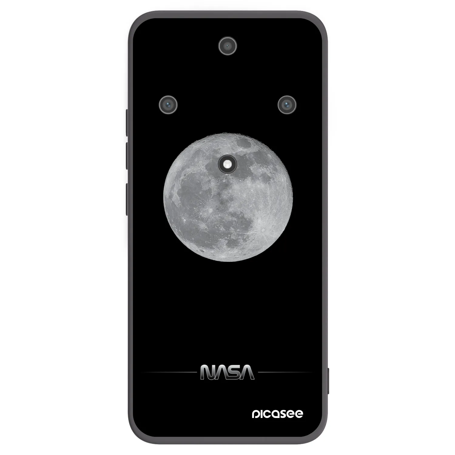 Picasee Μαύρη θήκη σιλικόνης για Honor Magic5 Lite 5G - Moon Minimal