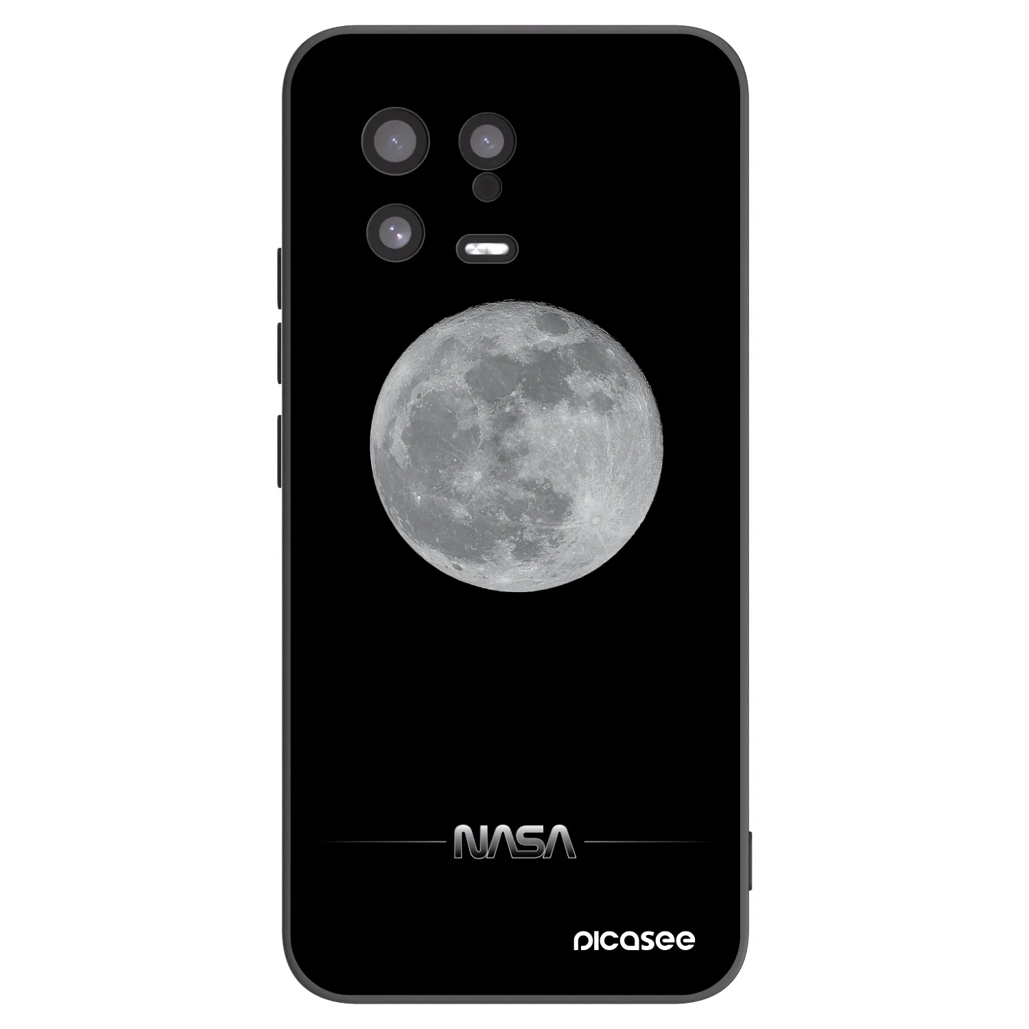 Picasee Μαύρη θήκη σιλικόνης για Xiaomi 13 - Moon Minimal