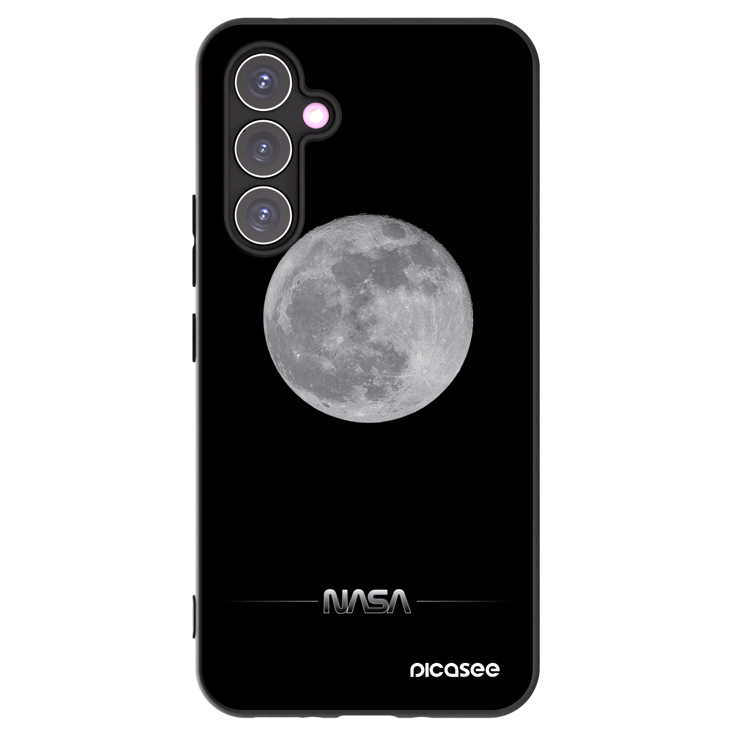 Picasee Μαύρη θήκη σιλικόνης για Samsung Galaxy A54 5G A546B - Moon Minimal