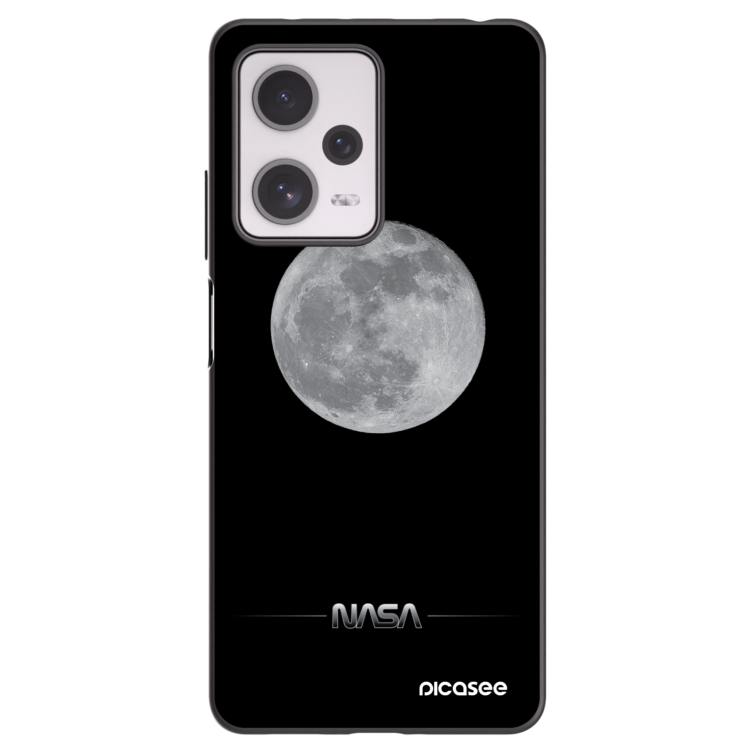 Picasee Μαύρη θήκη σιλικόνης για Xiaomi Redmi Note 12 Pro+ 5G - Moon Minimal