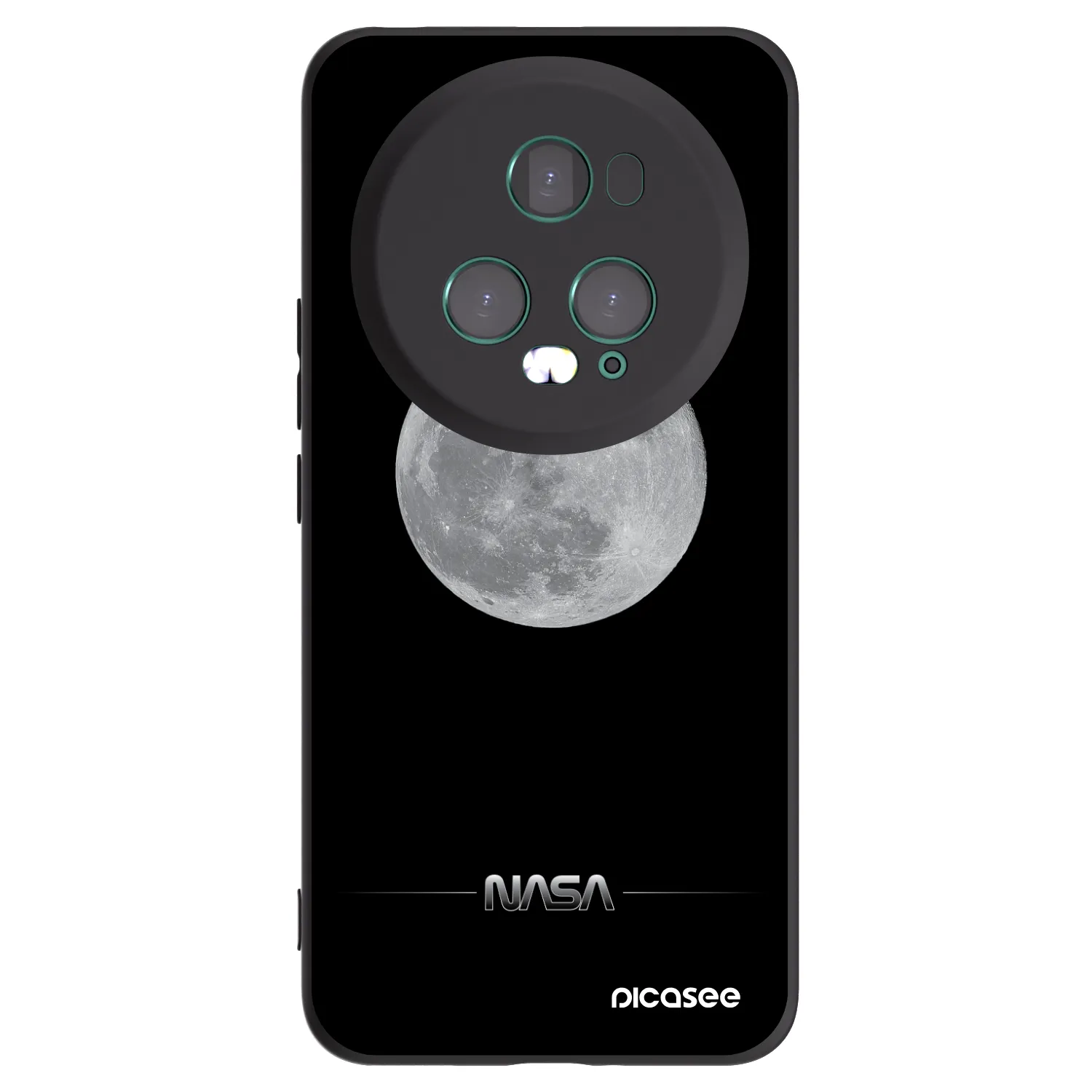 Picasee Μαύρη θήκη σιλικόνης για Honor Magic5 Pro - Moon Minimal