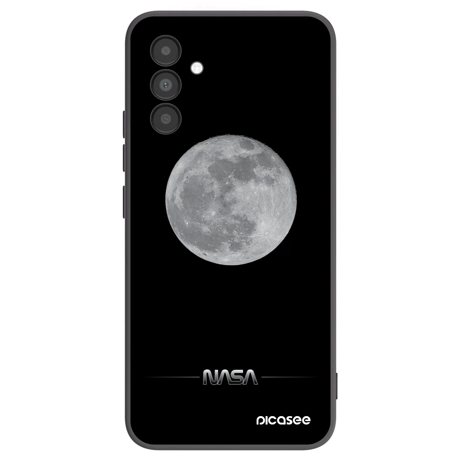 Picasee Μαύρη θήκη σιλικόνης για Samsung Galaxy A04s A047F - Moon Minimal