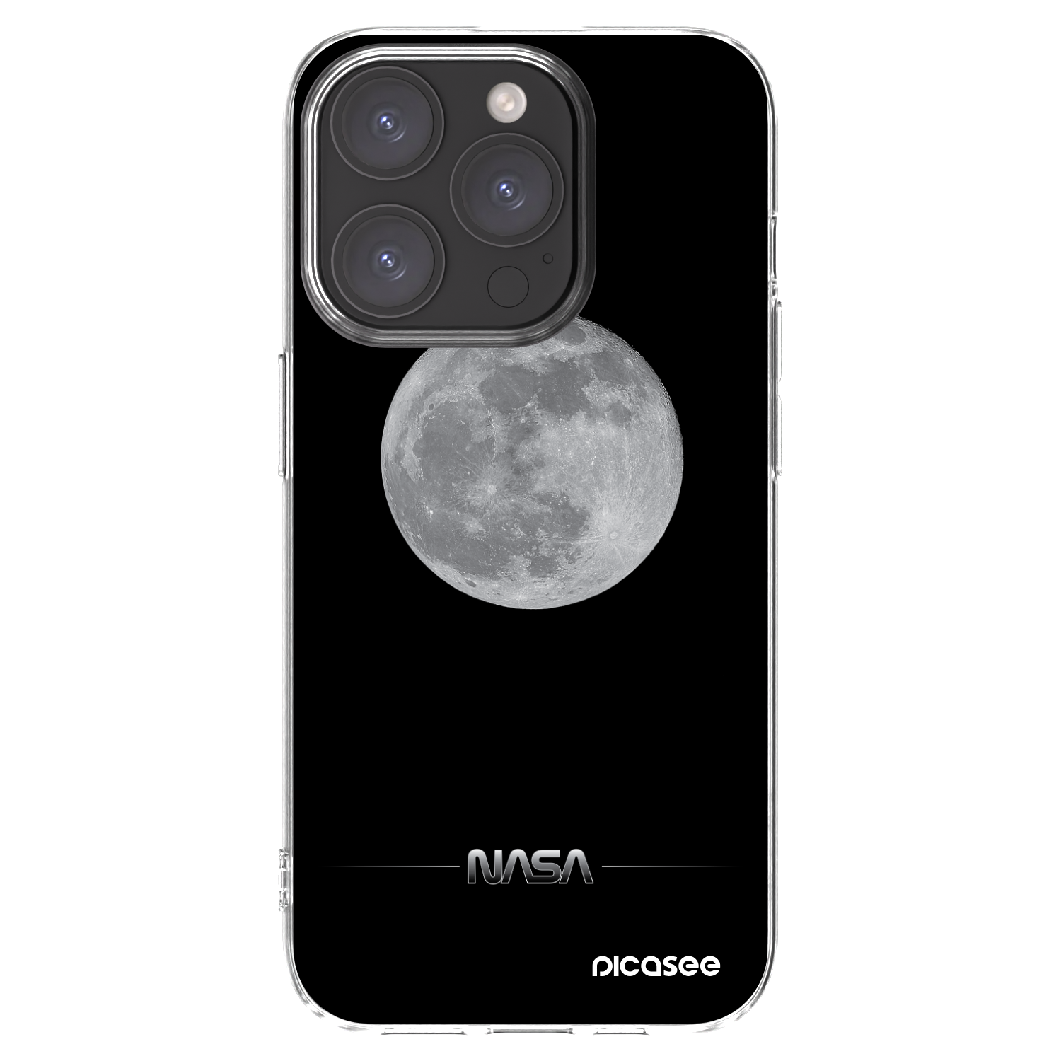 Picasee διαφανής θήκη σιλικόνης Apple iPhone 15 Pro - Moon Minimal