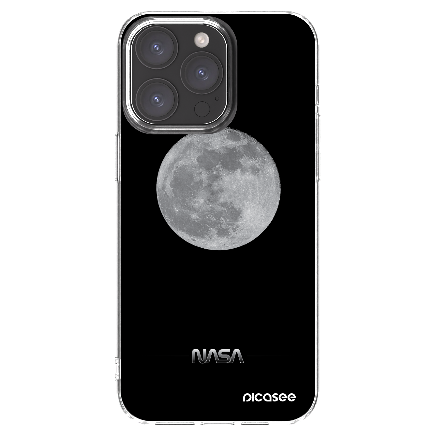Picasee διαφανής θήκη σιλικόνης Apple iPhone 15 Pro Max - Moon Minimal