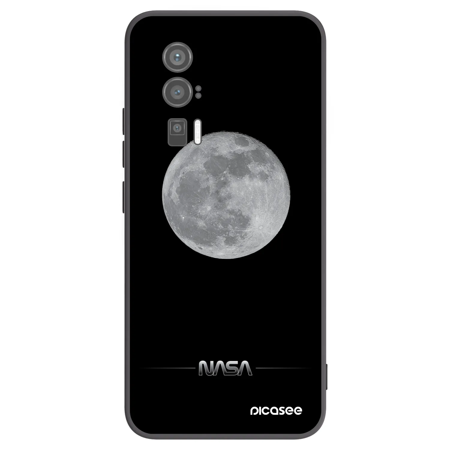 Picasee Μαύρη θήκη σιλικόνης για Xiaomi Poco F5 Pro 5G - Moon Minimal