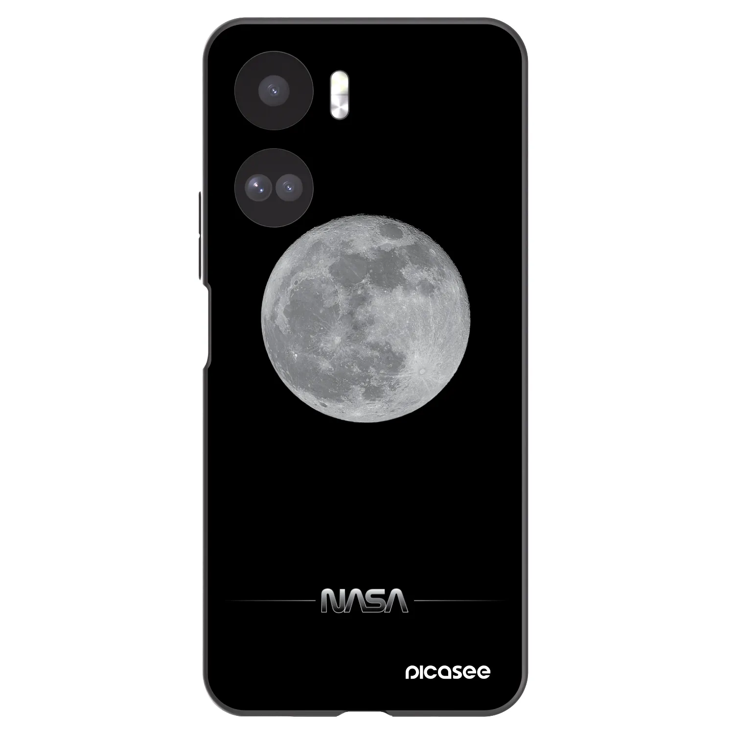 Picasee Μαύρη θήκη σιλικόνης για Honor 90 Lite 5G - Moon Minimal