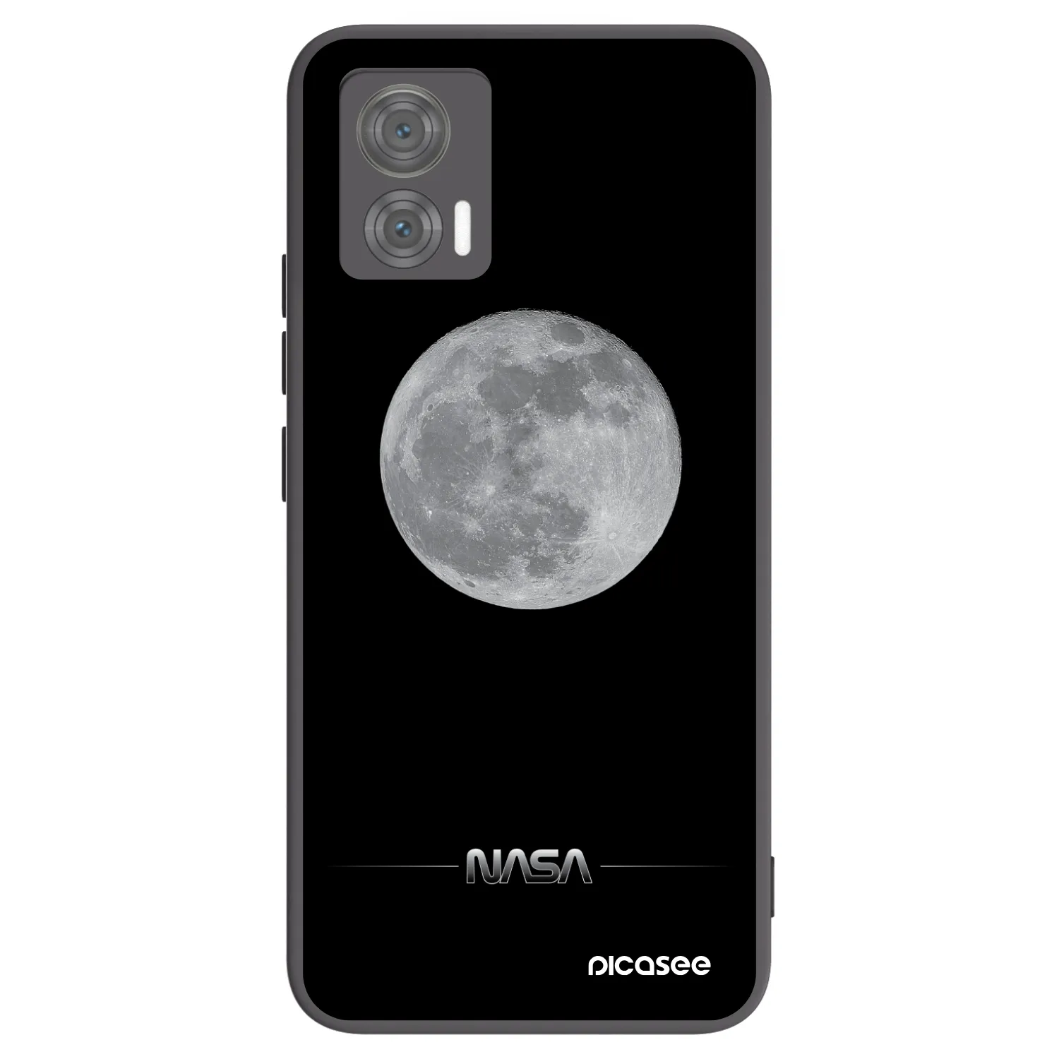 Picasee Μαύρη θήκη σιλικόνης για Motorola Edge 30 Neo - Moon Minimal