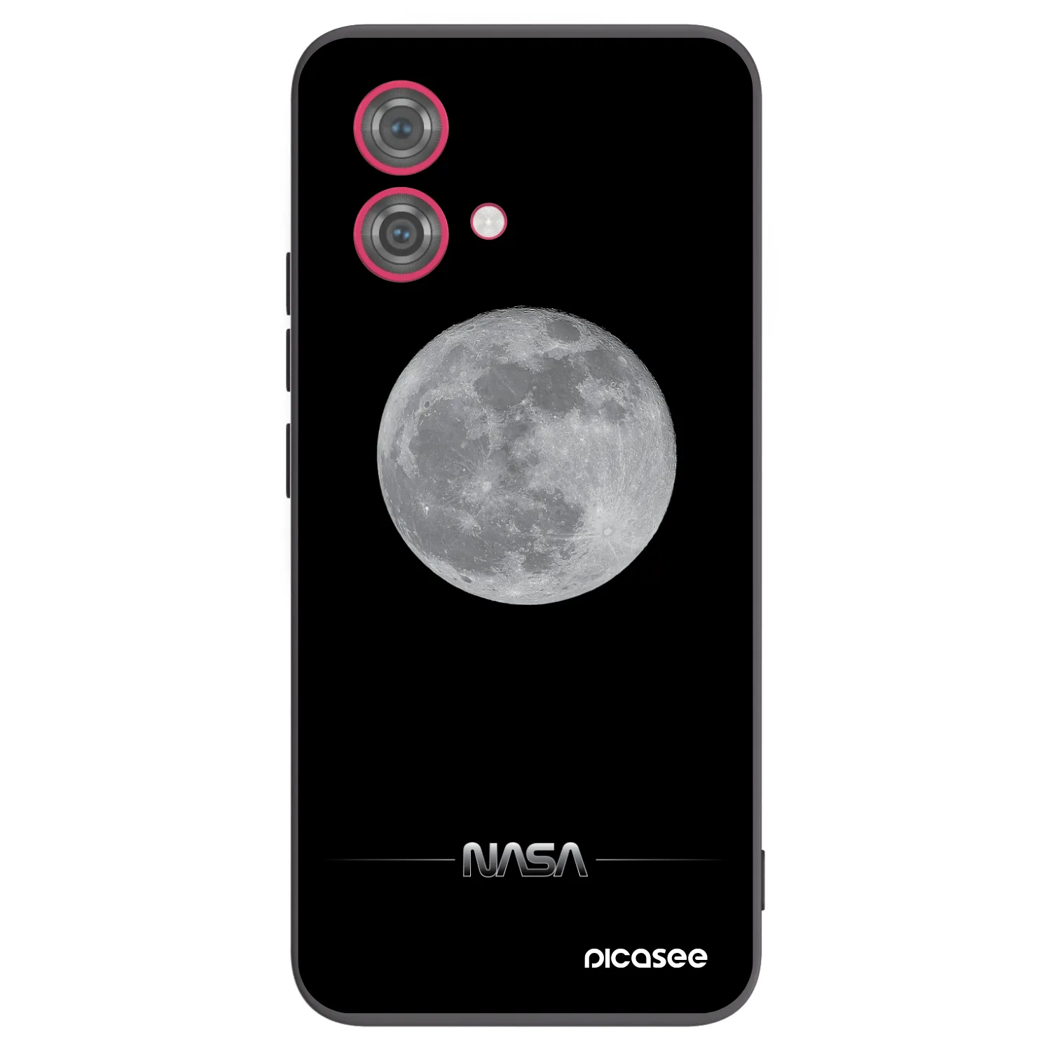 Picasee Μαύρη θήκη σιλικόνης για Motorola Moto G84 5G - Moon Minimal
