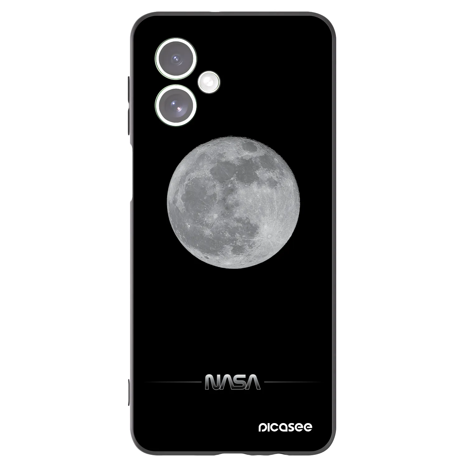Picasee Μαύρη θήκη σιλικόνης για Motorola Moto G54 5G - Moon Minimal
