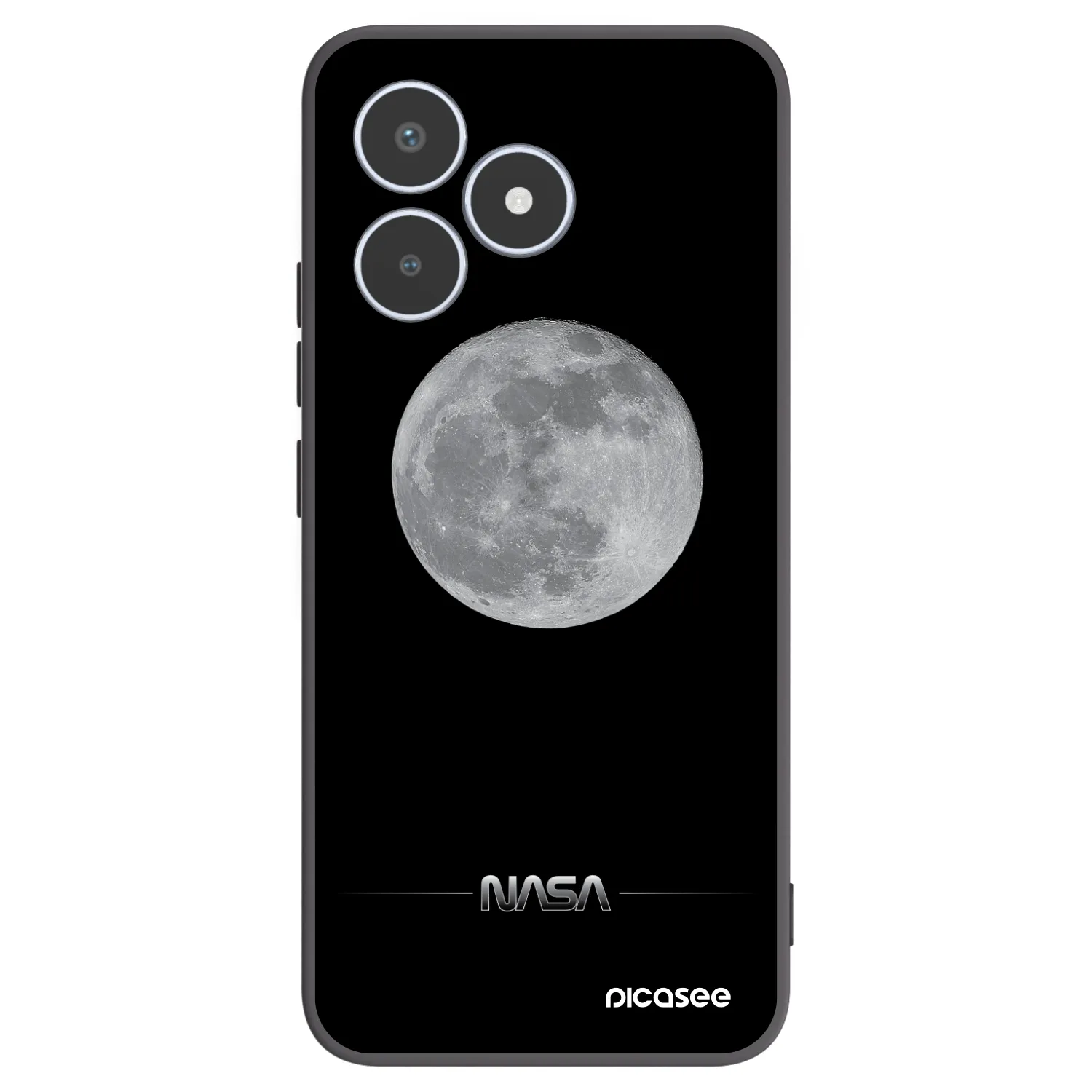 Picasee Μαύρη θήκη σιλικόνης για Realme C53 - Moon Minimal