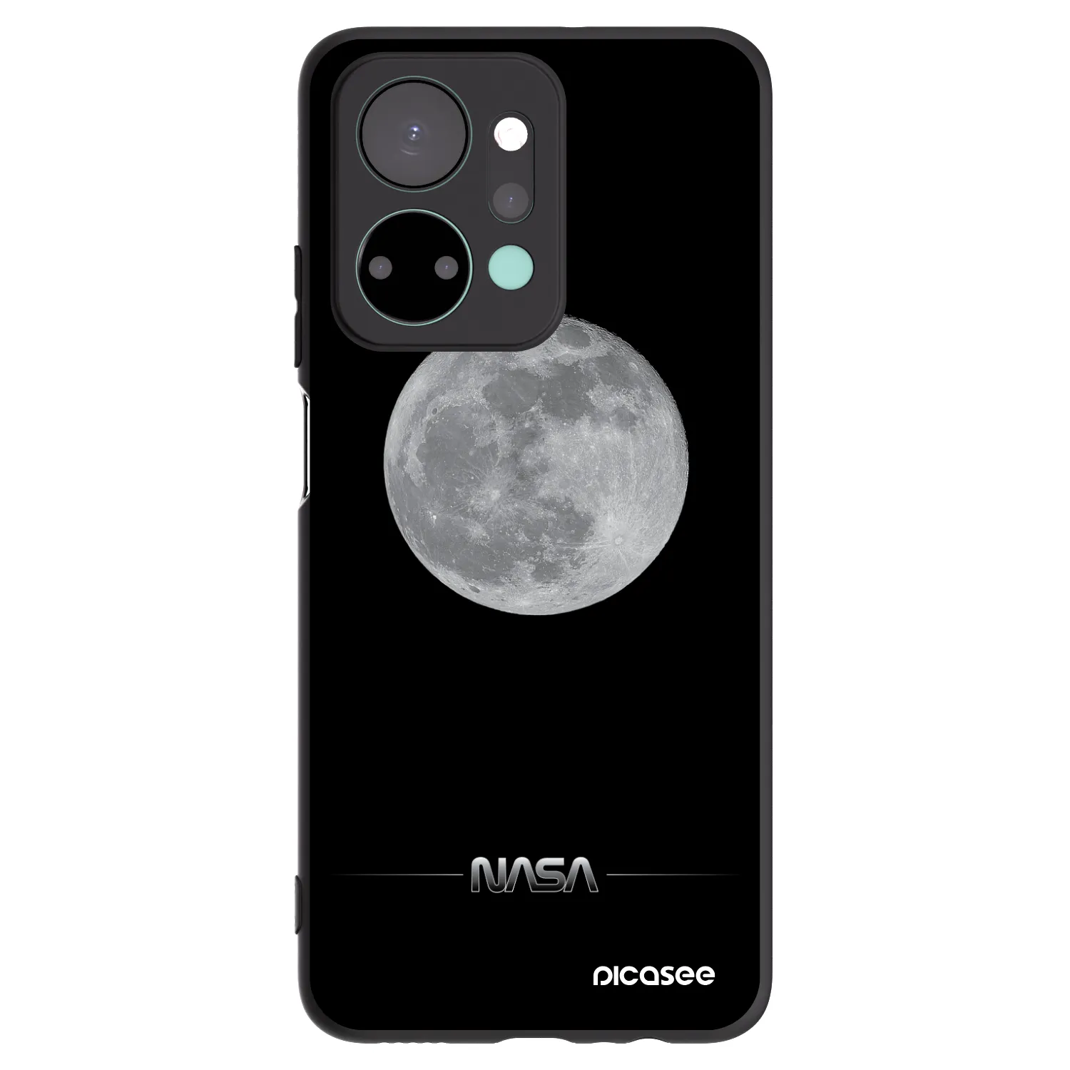 Picasee Μαύρη θήκη σιλικόνης για Honor X7a - Moon Minimal
