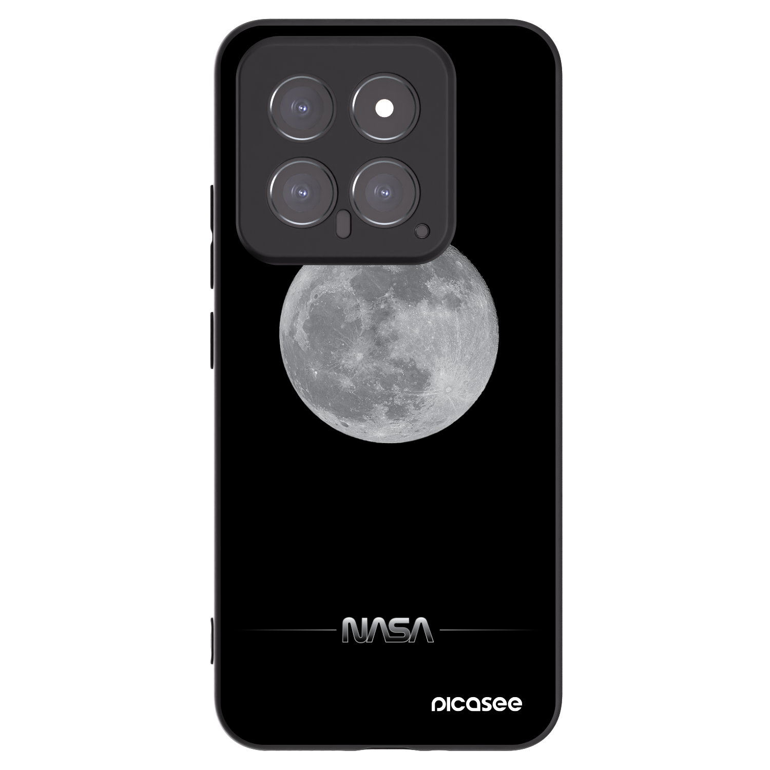 Picasee Μαύρη θήκη σιλικόνης για Xiaomi 14 - Moon Minimal