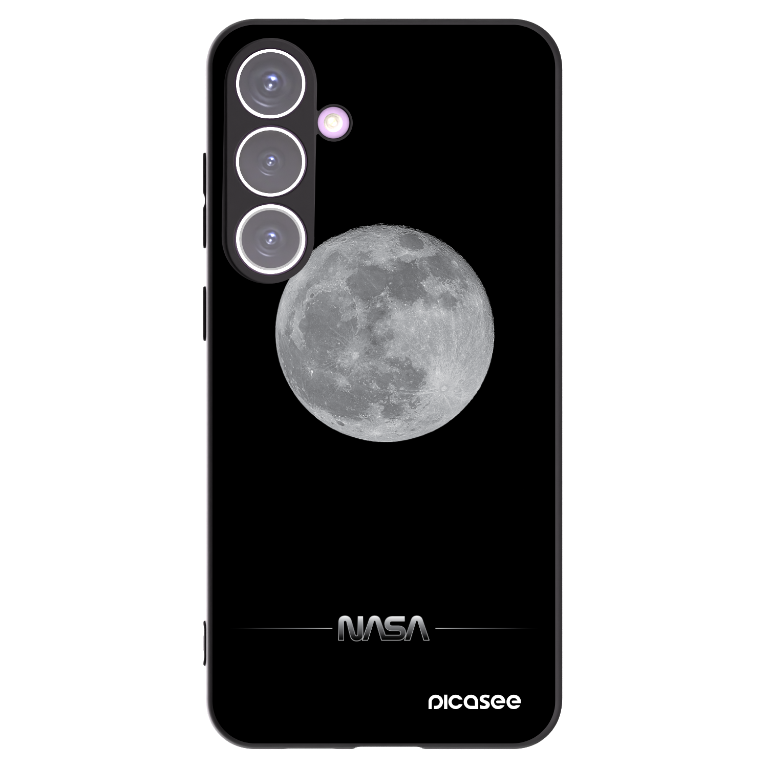 Picasee Μαύρη θήκη σιλικόνης για Samsung Galaxy S24+ S926B 5G - Moon Minimal