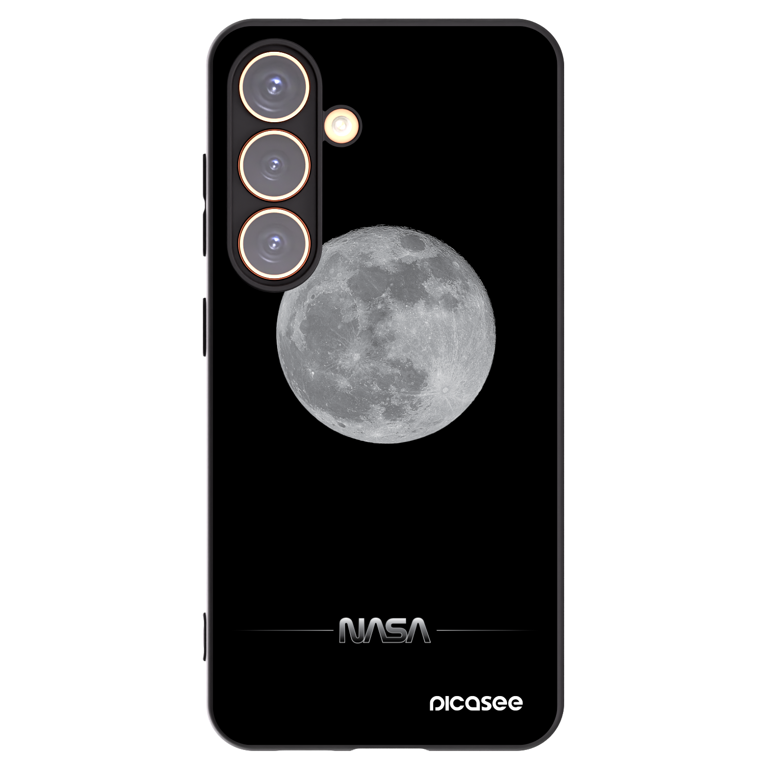 Picasee Μαύρη θήκη σιλικόνης για Samsung Galaxy S24 S921B 5G - Moon Minimal