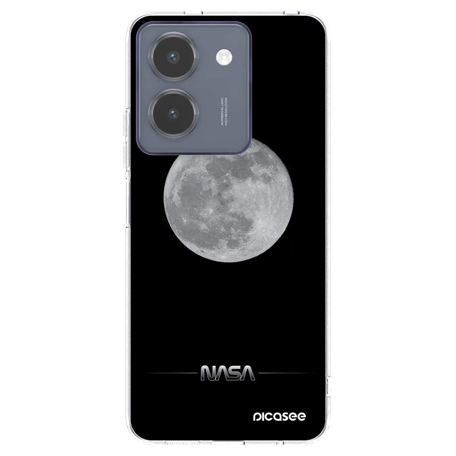 Picasee διαφανής θήκη σιλικόνης Vivo Y36 4G - Moon Minimal