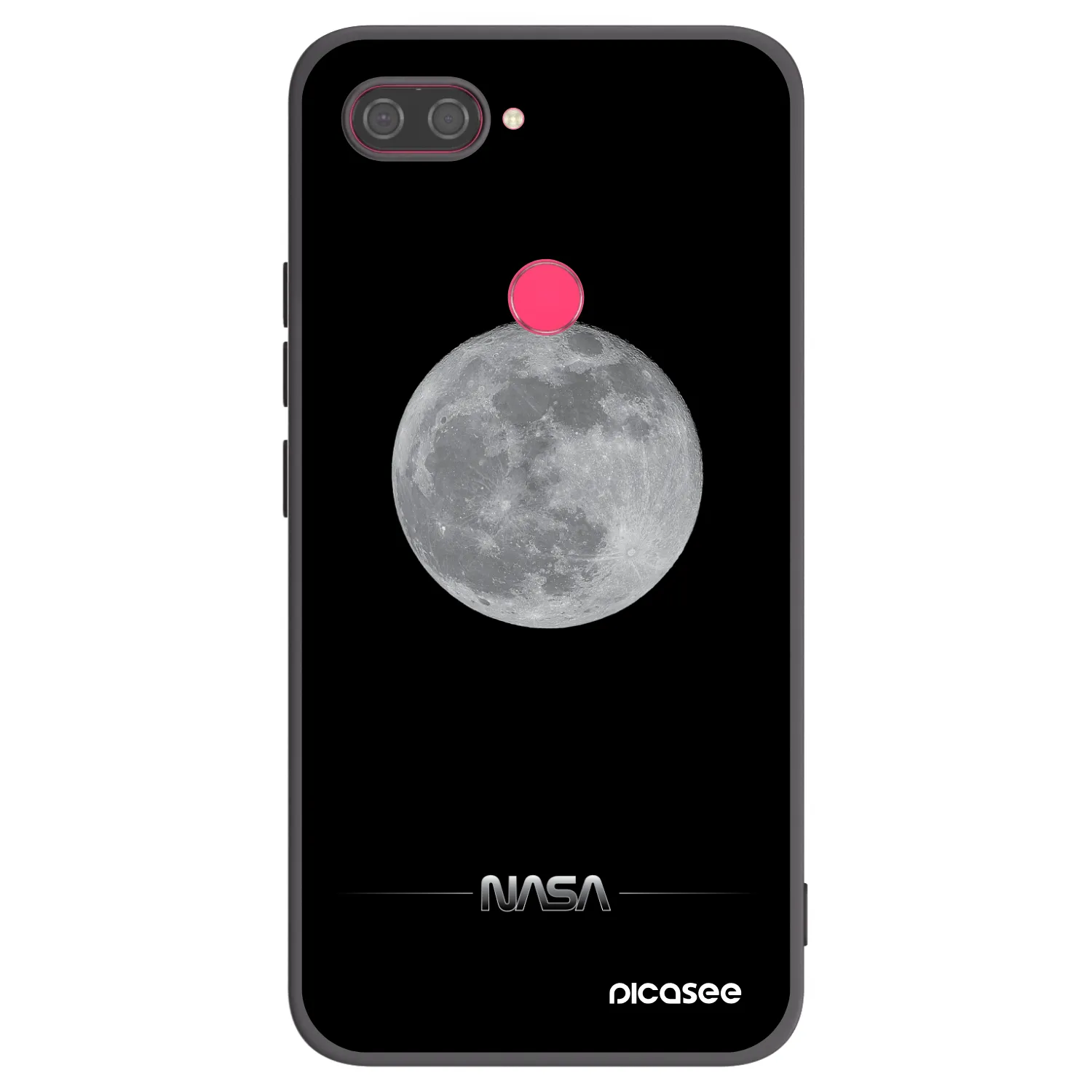 Picasee Μαύρη θήκη σιλικόνης για Xiaomi Mi 8 Lite - Moon Minimal