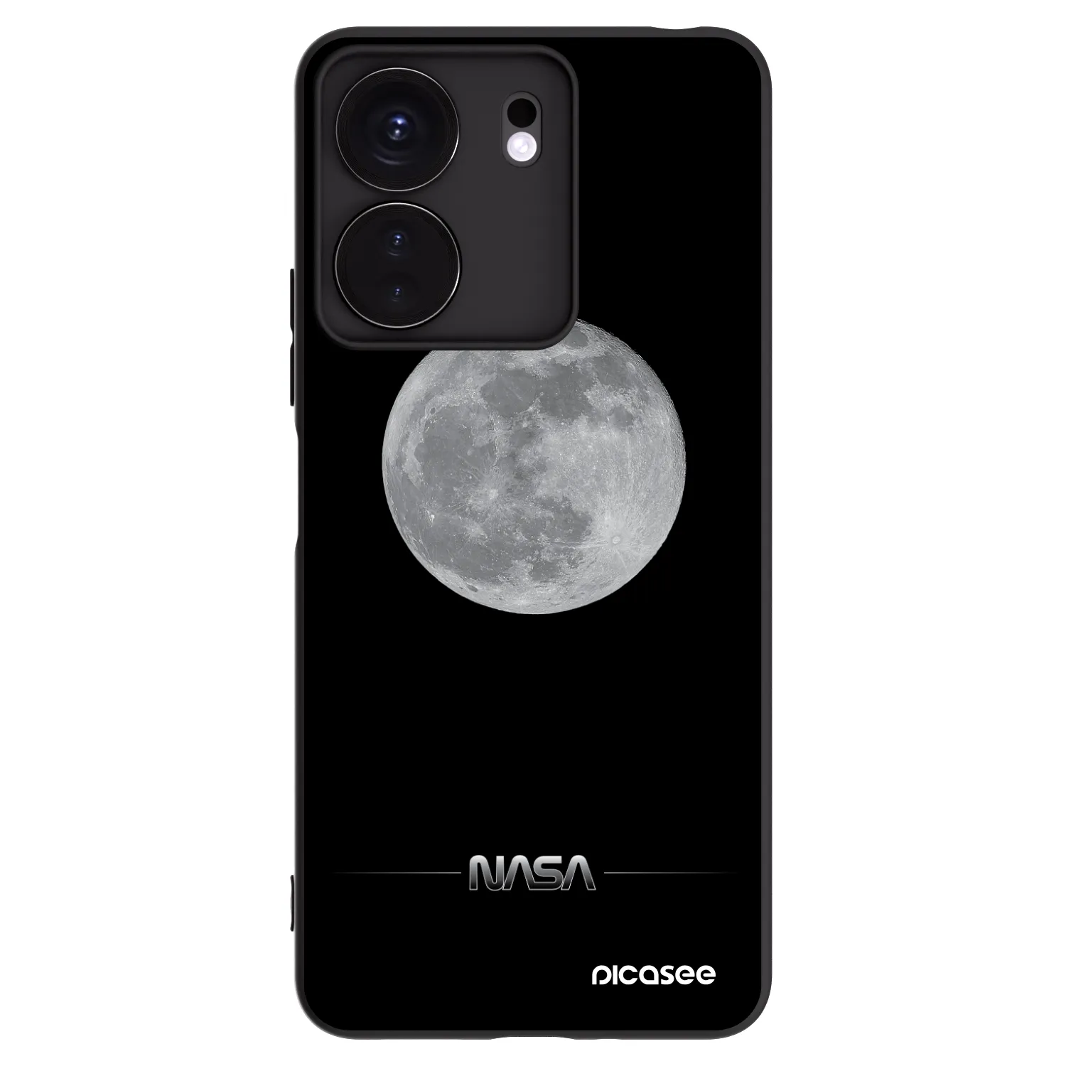 Picasee Μαύρη θήκη σιλικόνης για Xiaomi Redmi 13C 4G - Moon Minimal