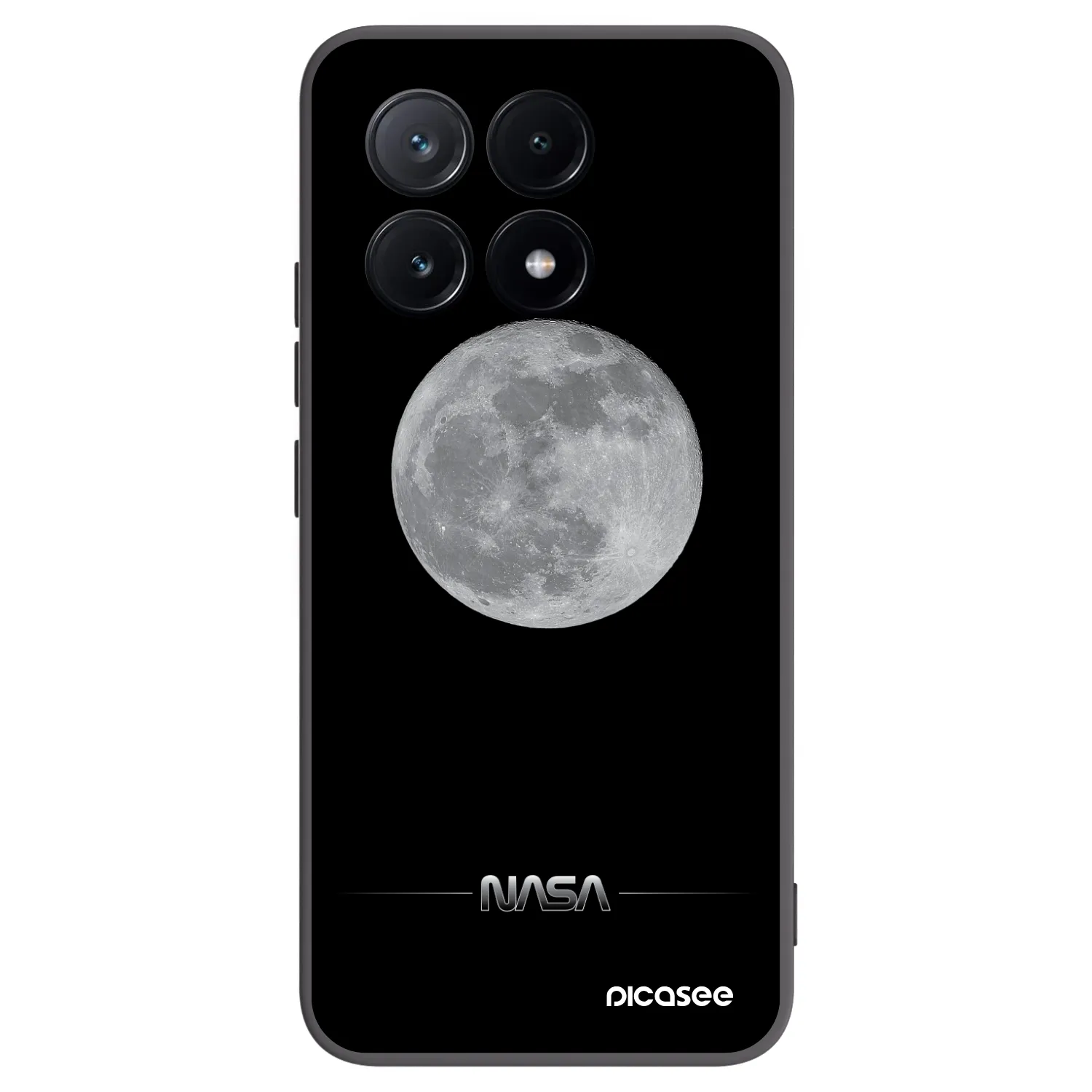 Picasee Μαύρη θήκη σιλικόνης για Xiaomi Poco X6 Pro - Moon Minimal